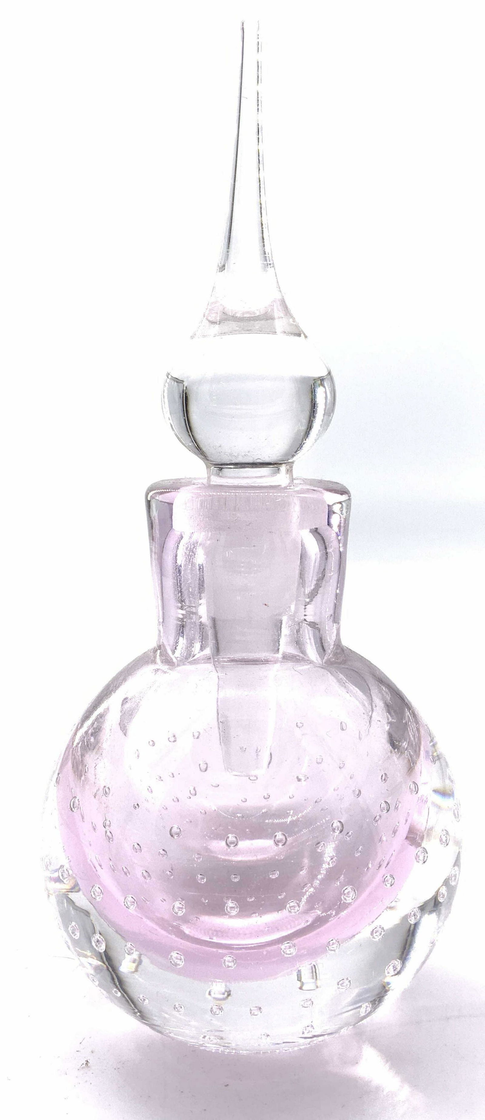 Bubblegram Art Glass Perfume Bottle W Stopper (1 of 10)