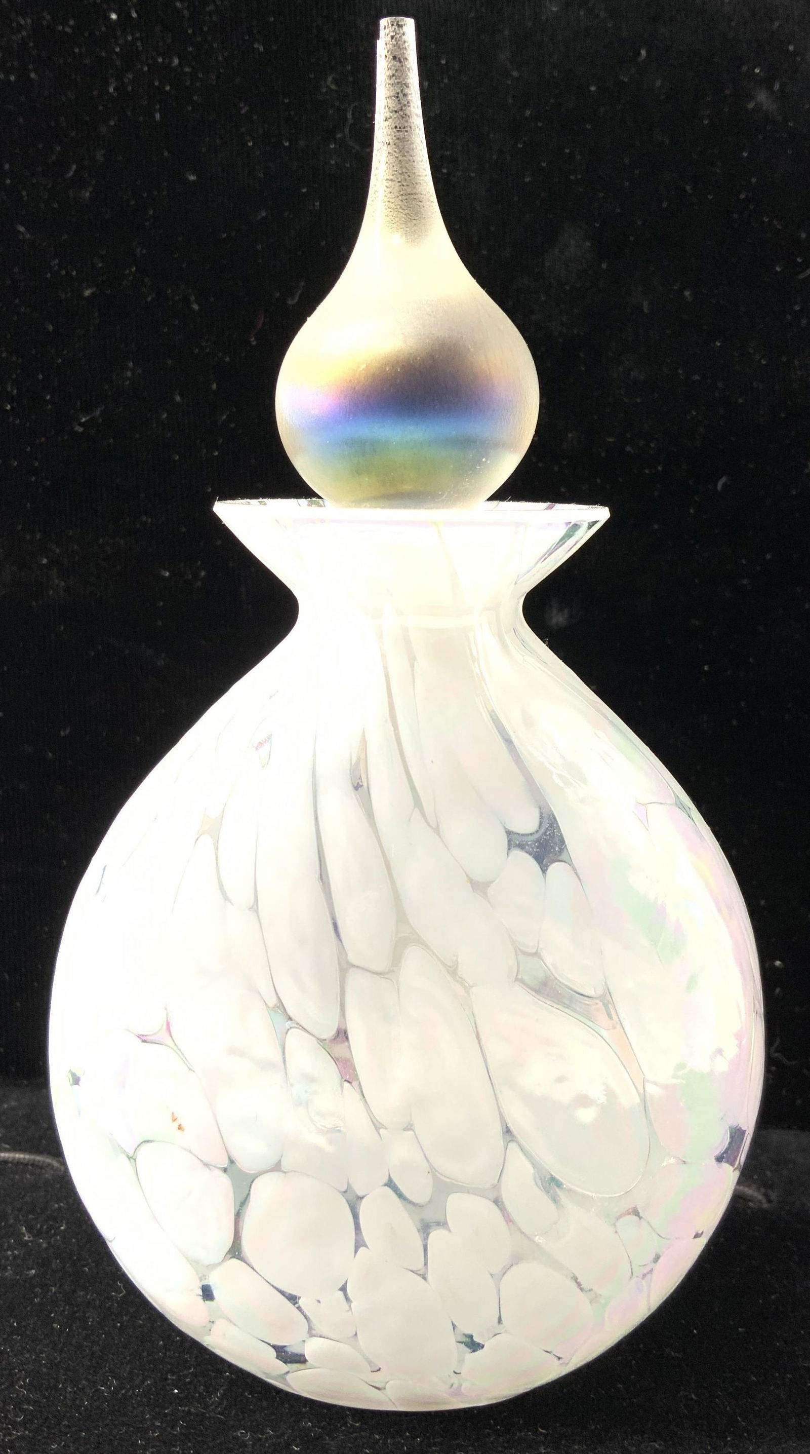 SILVESTRI Art Glass Perfume Bottle W Stopper (1 of 10)