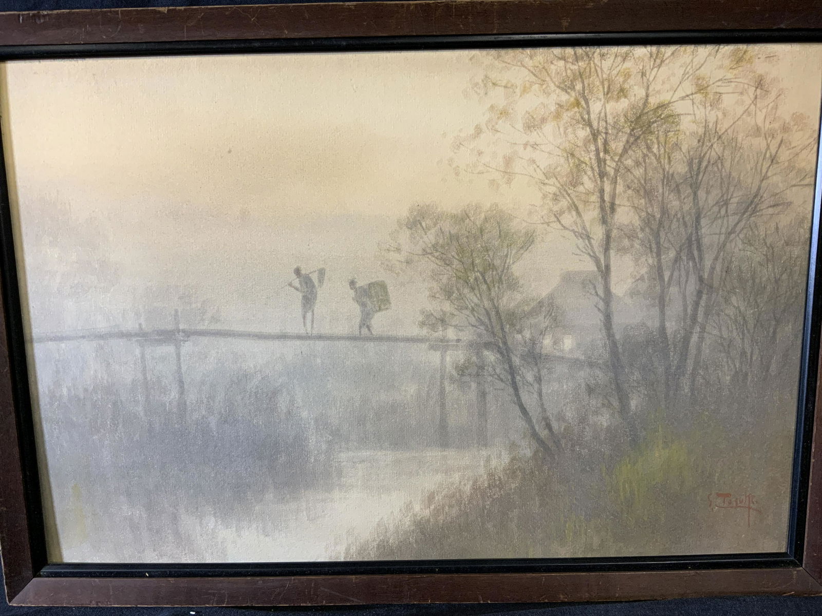 S. Tosuke 20th C. Watercolor Japanese Landscape (1 of 6)