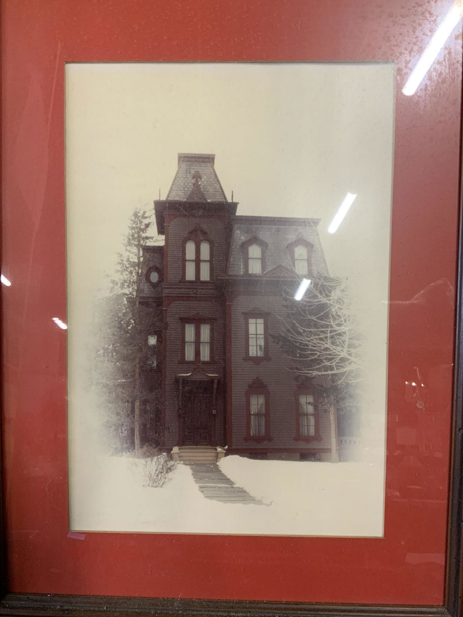Framed Photo of a California Gothic Style Home (1 of 4)