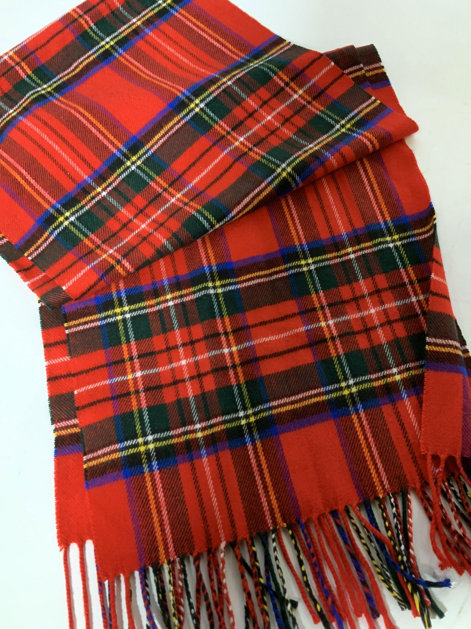 Cashmere Scottish Red Plaid Scarf, Scotland (1 of 5)