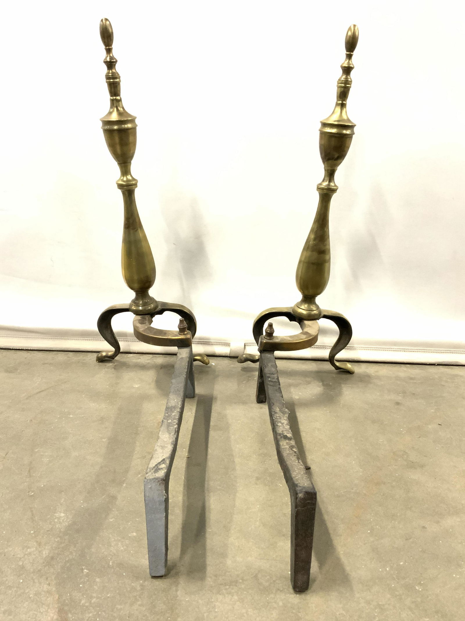 Pair Vintage Brass Andirons (1 of 9)