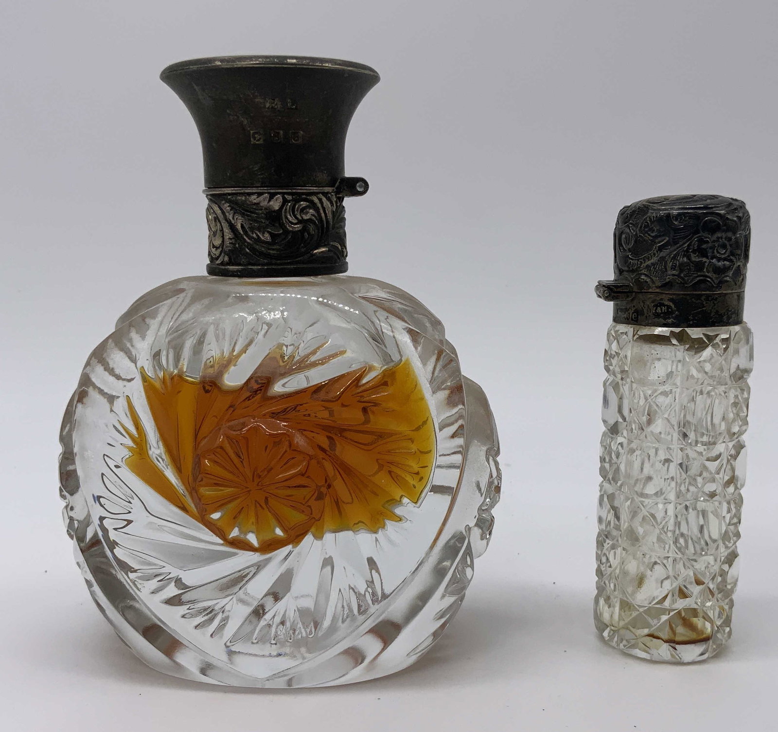 Lot 3 Vintage Cut Glass Perfume Bottles (1 of 12)