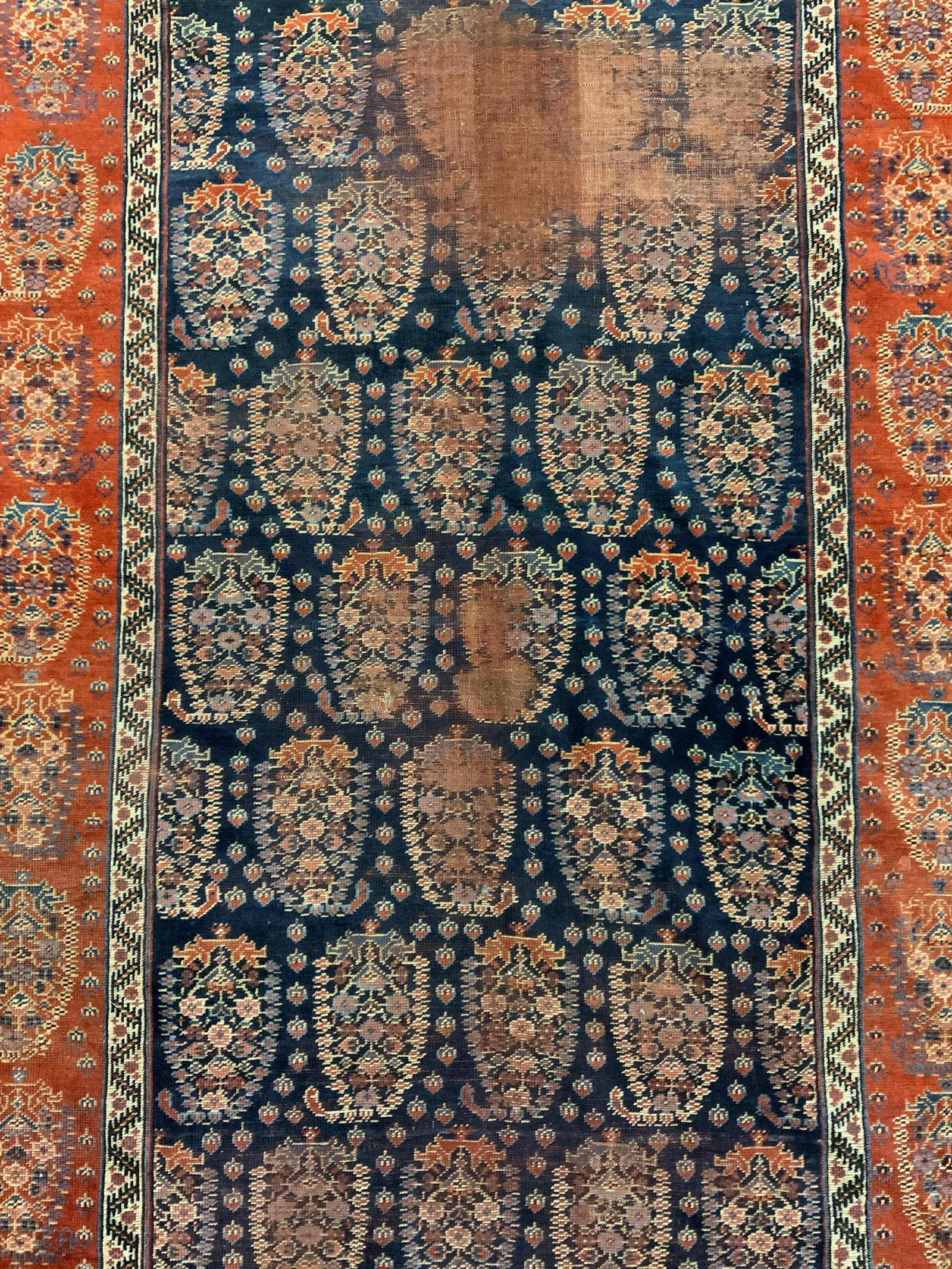 Vintage Handmade Fringed Wool Area Rug (1 of 8)