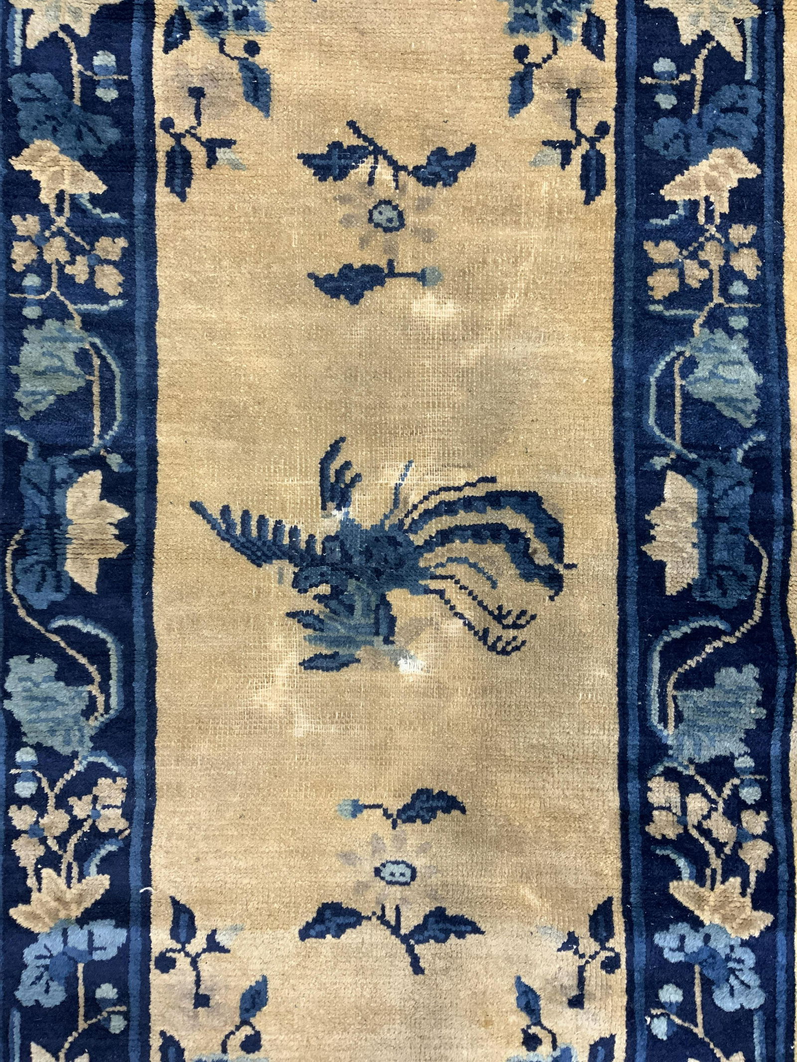 Vintage Handmade Chinese Art Deco Wool Rug (1 of 8)