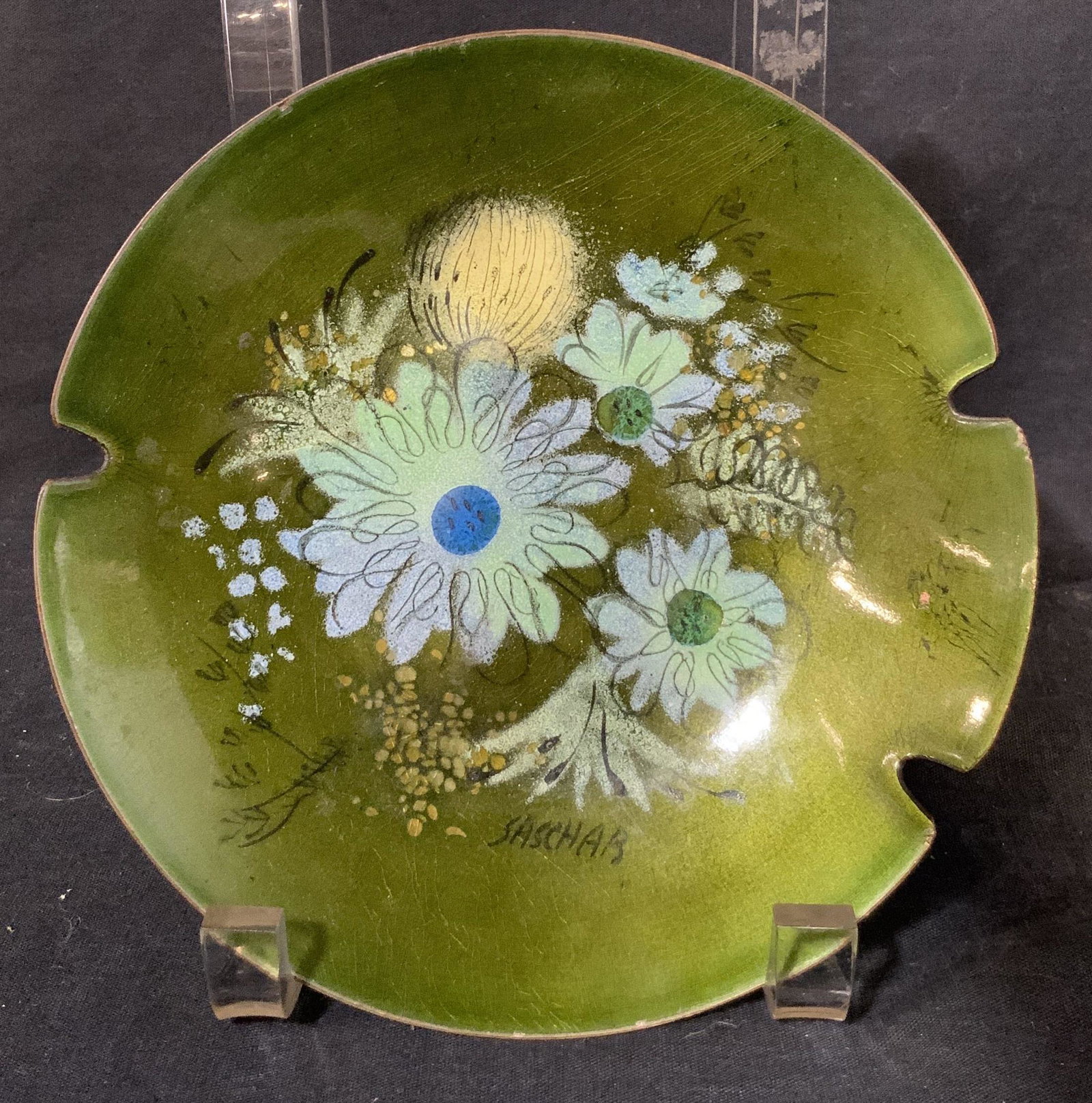 VINTAGE MID MODERN Signed Sascha Brastoff Dish (1 of 4)