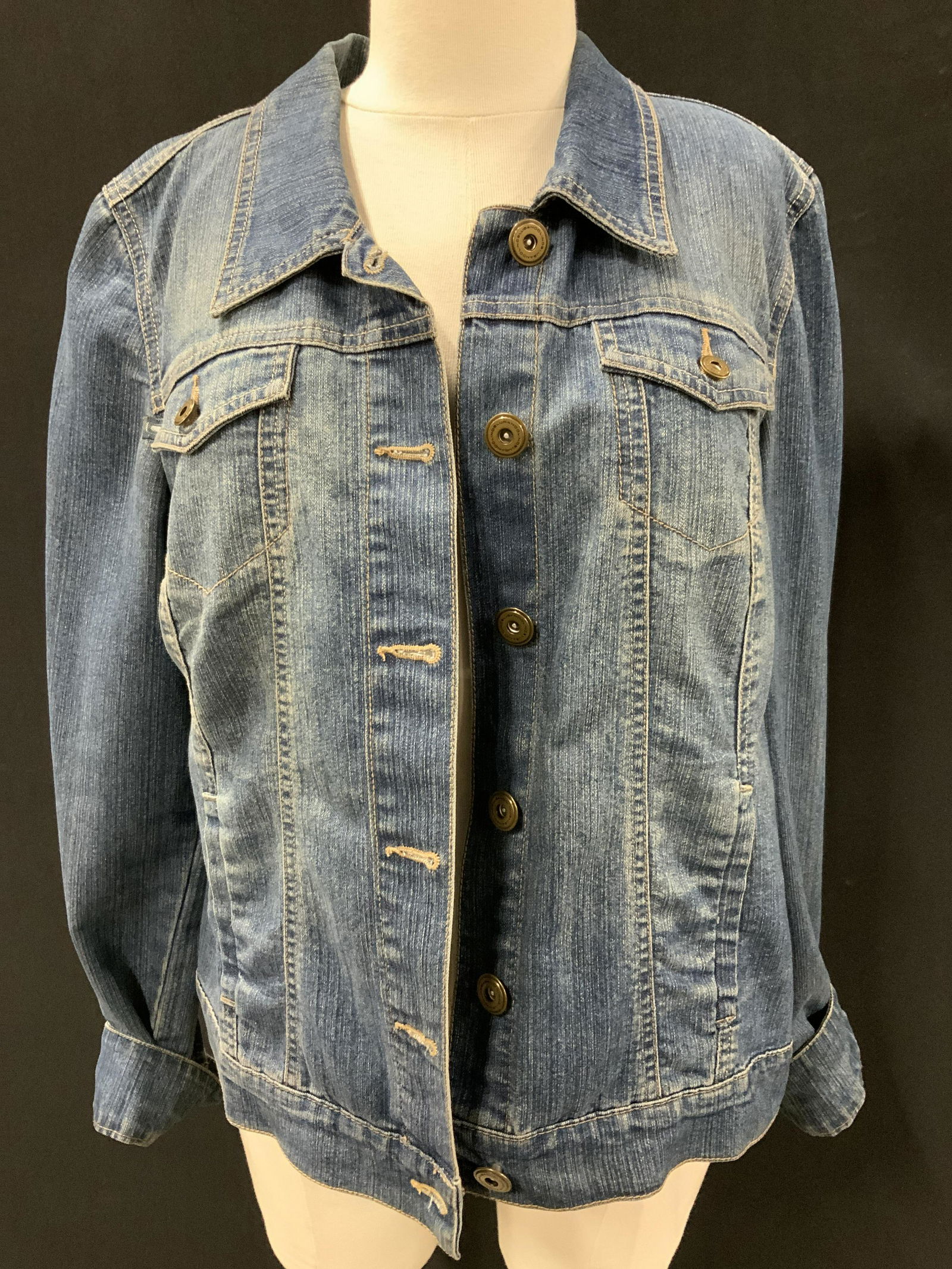 BANDOLINO BLU DENIM JEAN JACKET, VNTG (1 of 7)