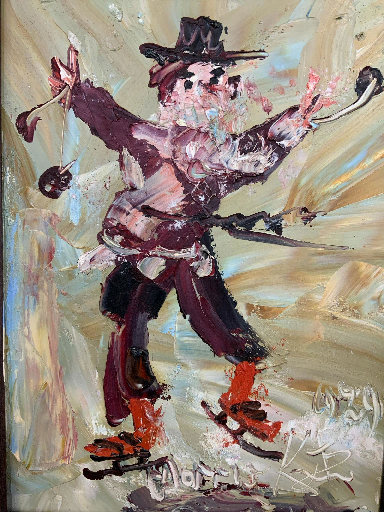 MORRIS KATZ Signed Abstract Oil Painting (1 of 5)