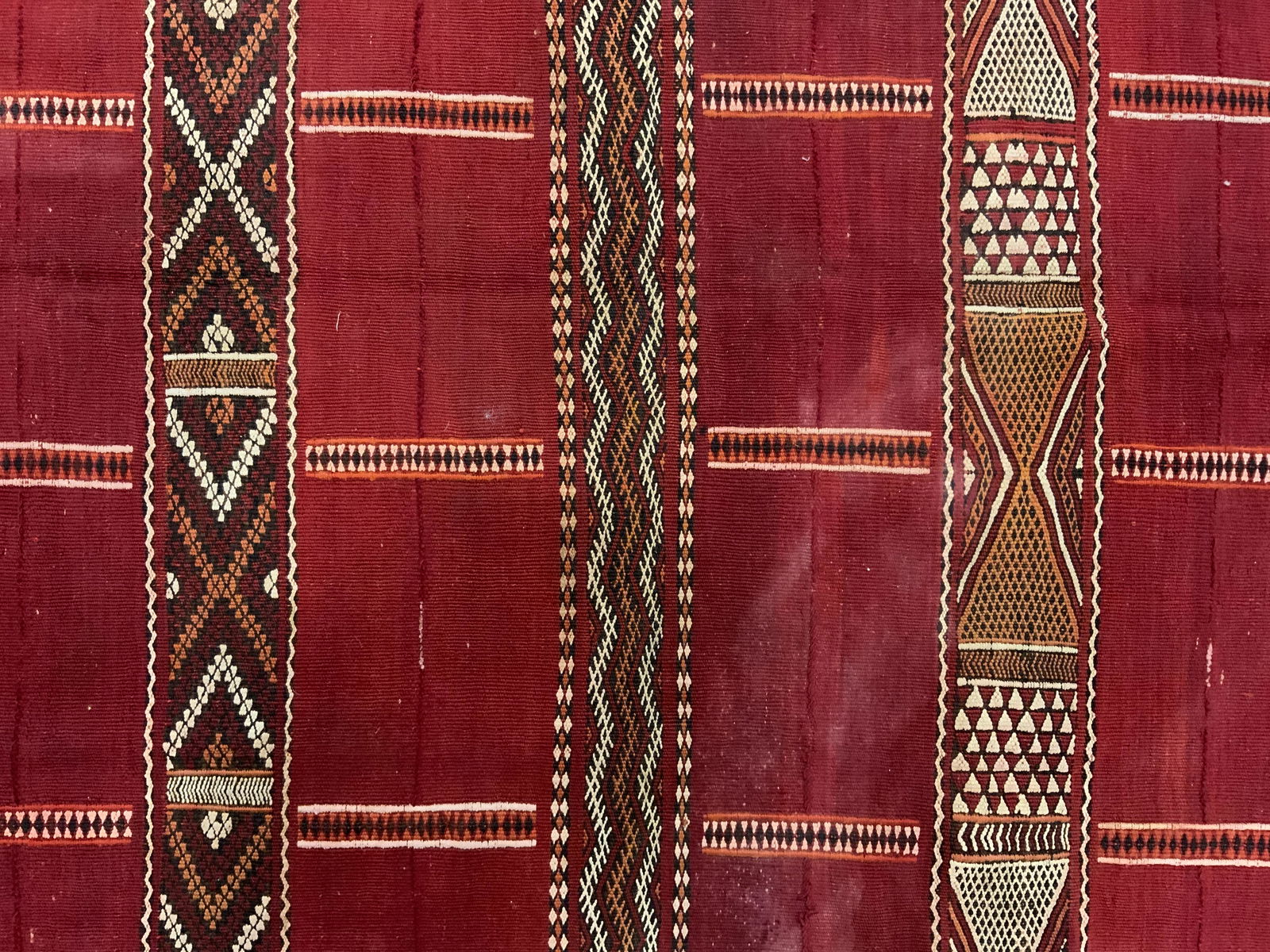 Vintage Handmade Fringed Wool Area Rug (1 of 8)