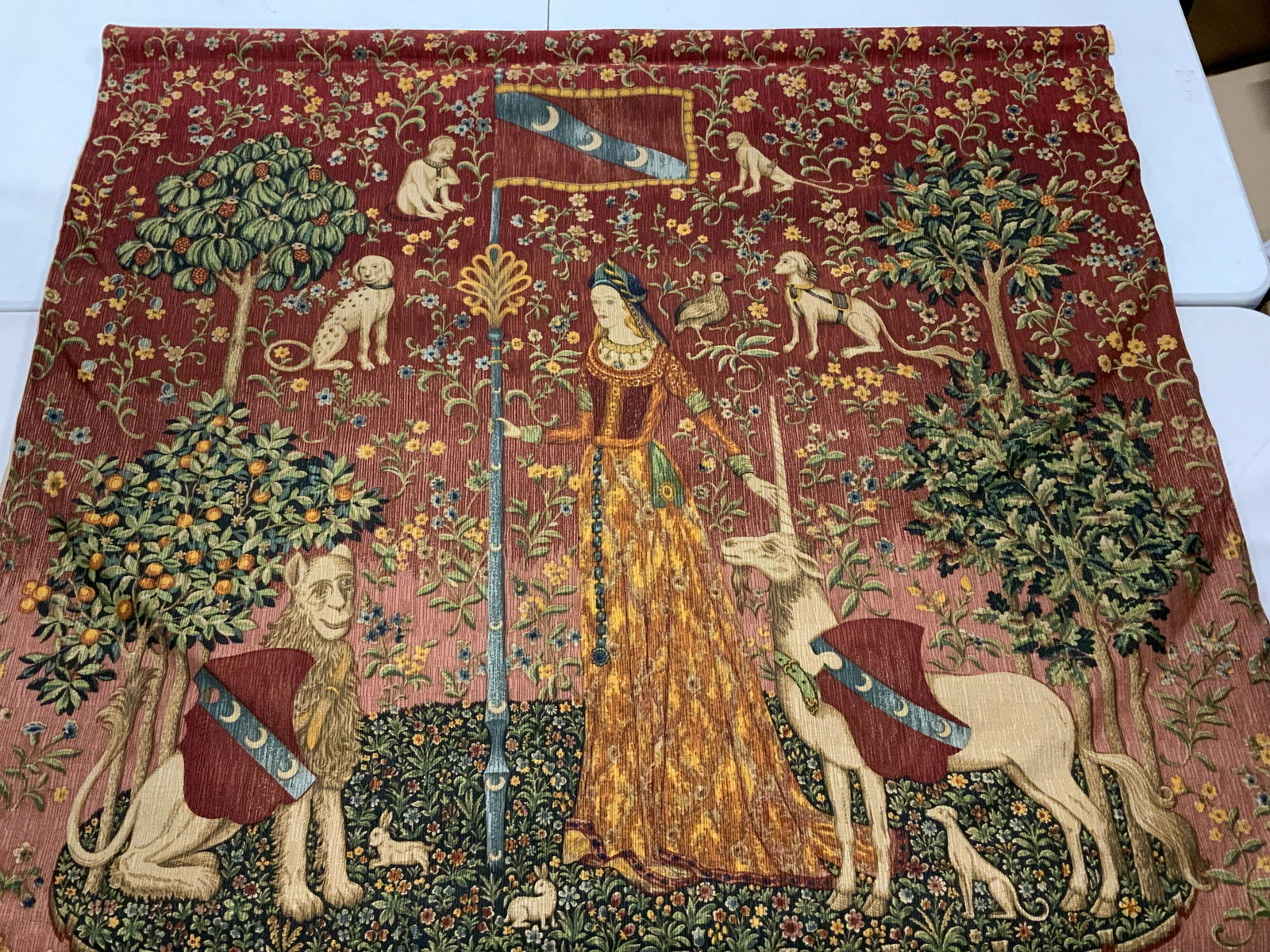 Unicorn Medieval Style Wall Tapestry (1 of 12)