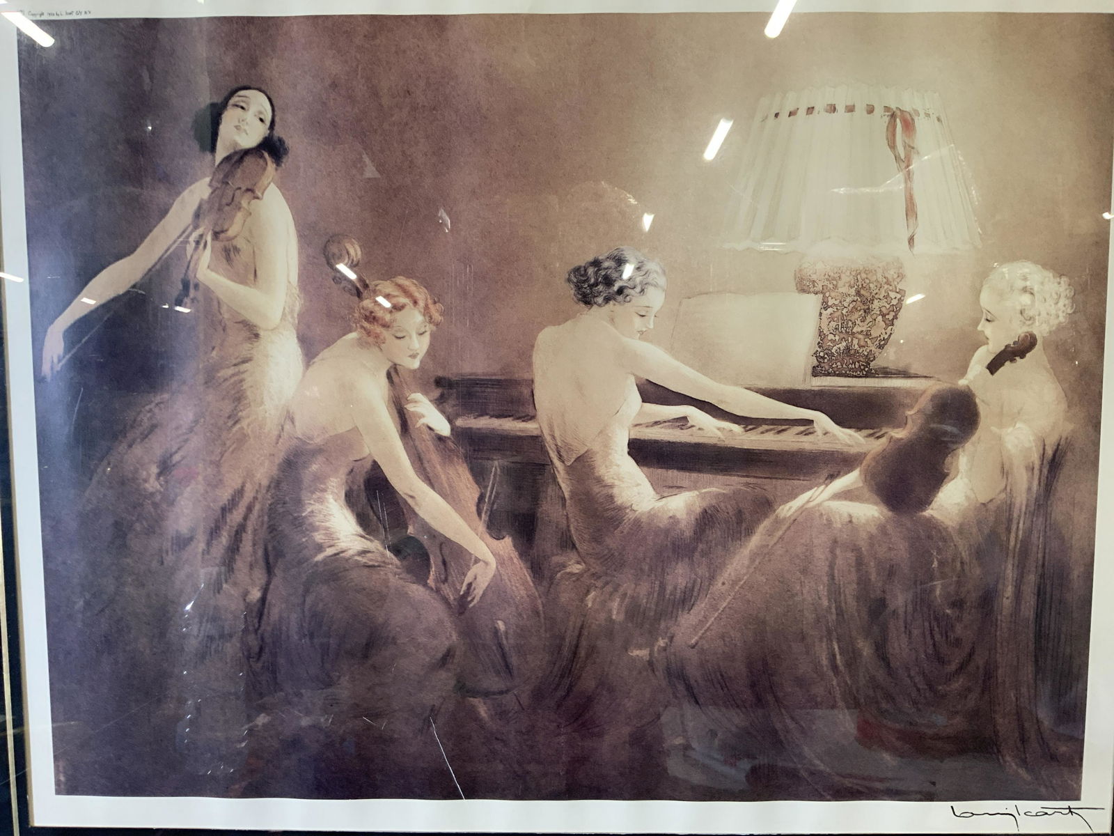 LOUIS ICART Signed Lithograph of a group of Women (1 of 8)