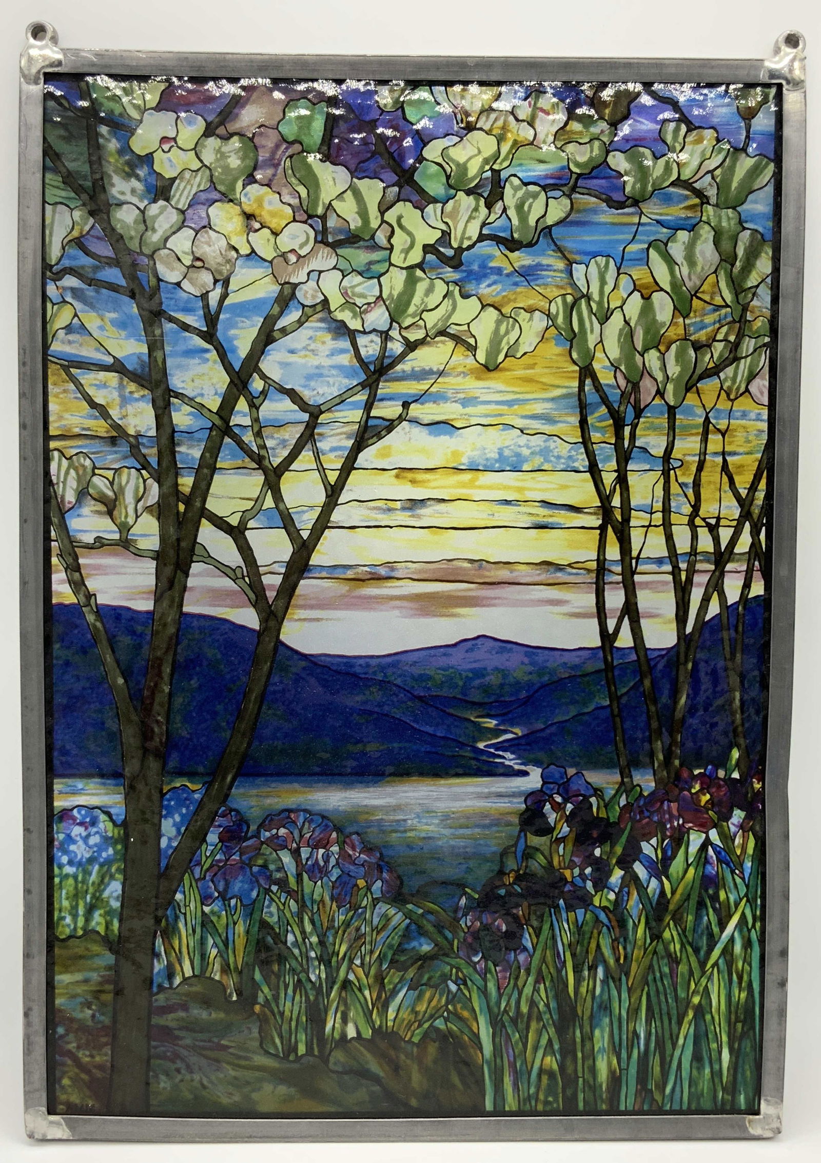 Stained Glass Window River Valley Scene (1 of 7)
