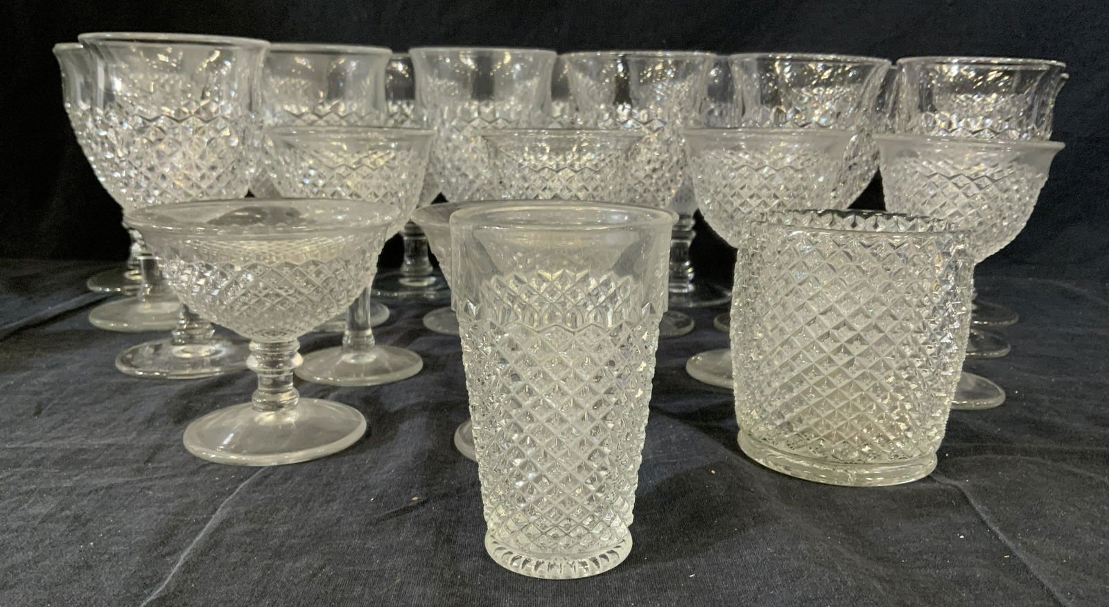 Group Lot 22 Cut Glass Stemware & Others (1 of 6)
