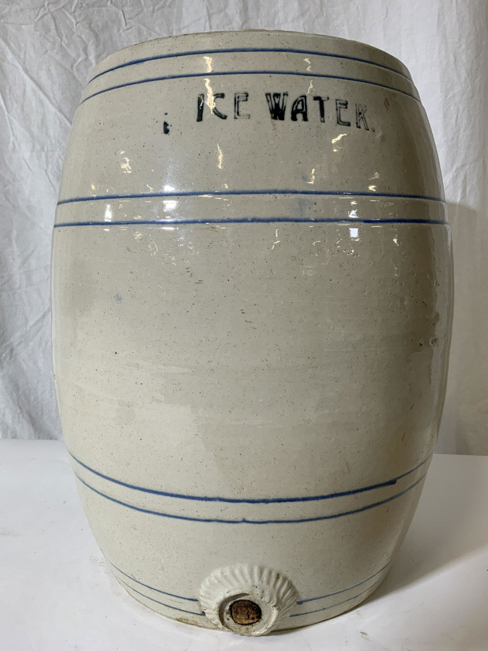 Vintage Ceramic Vessel W Cork Marked ICE WATER (1 of 8)