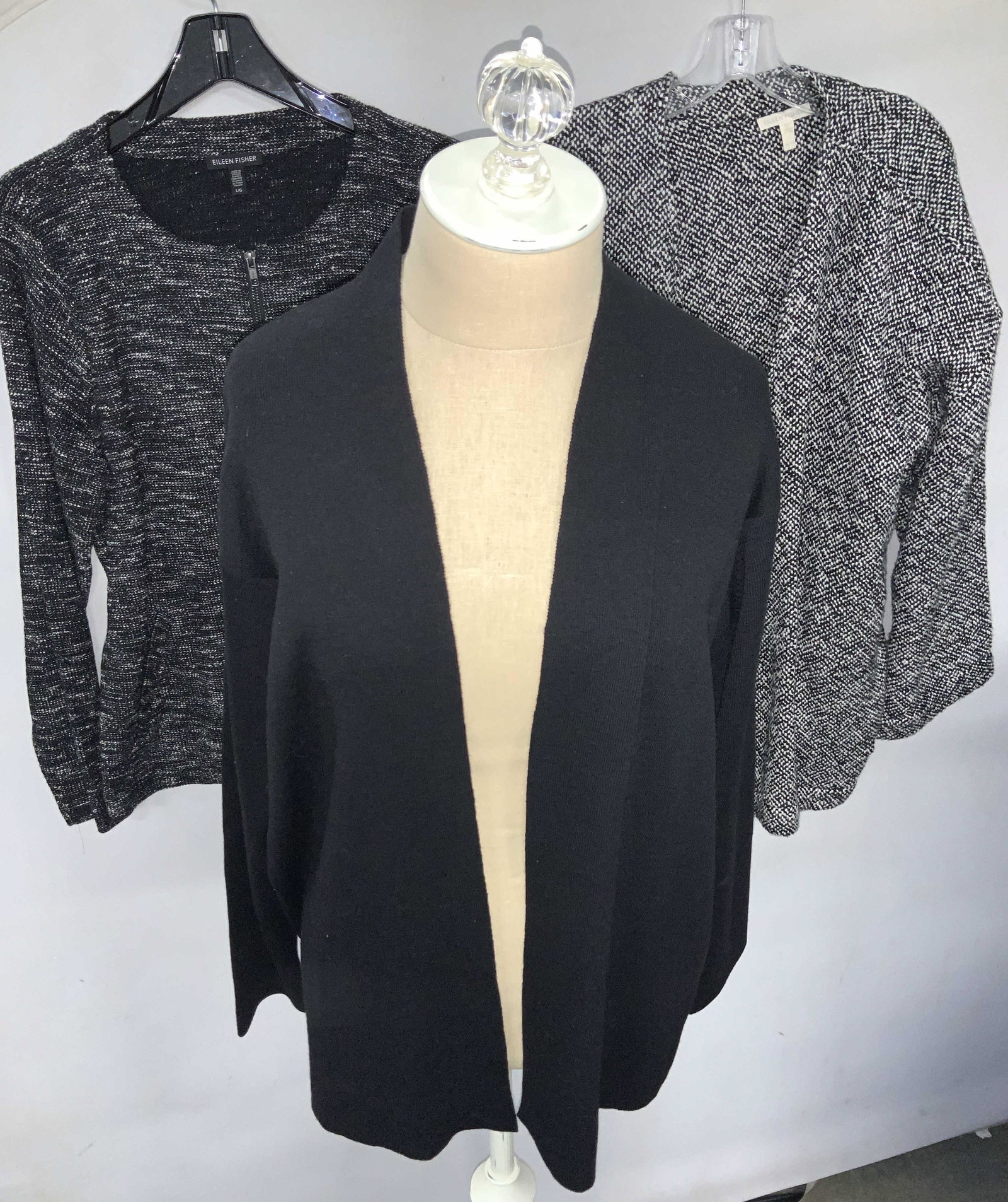 EILEEN FISHER Vtg Wool + Cotton Sweater Jackets (1 of 10)