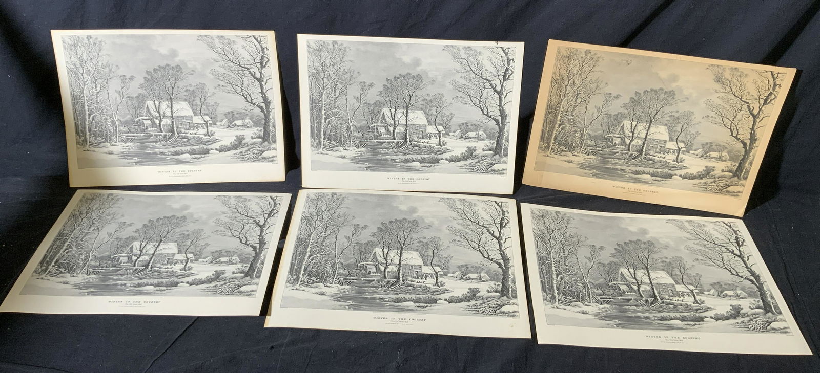 Lot 18 Winter Scene Lithographs (1 of 12)