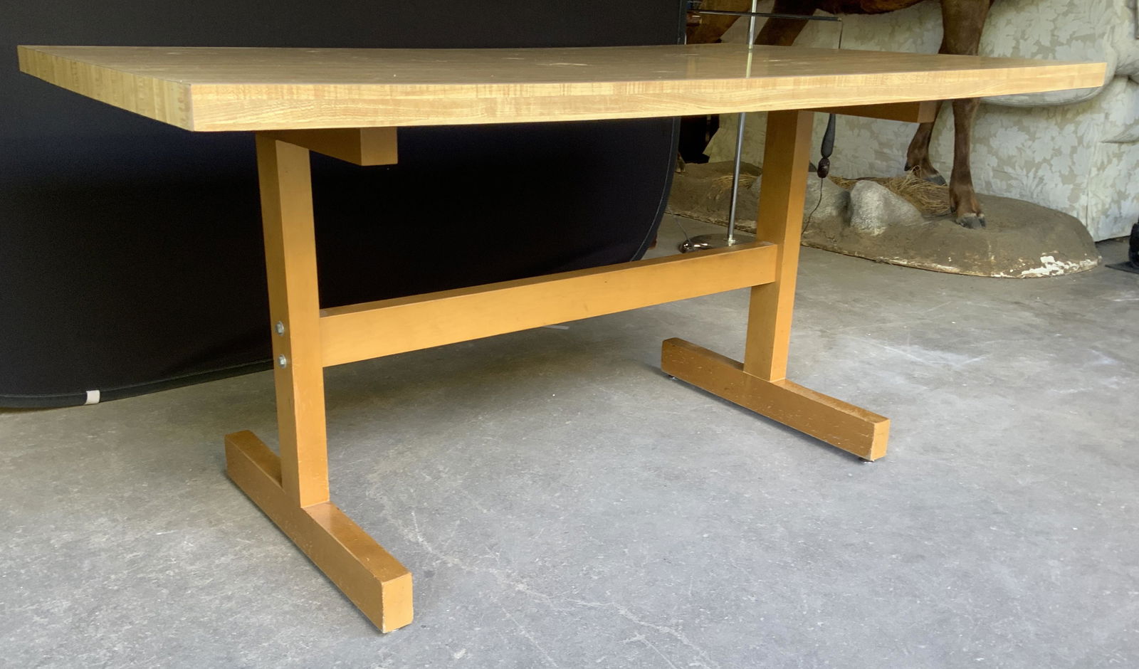 Vintage Wooden Work Table Dining Table (1 of 9)