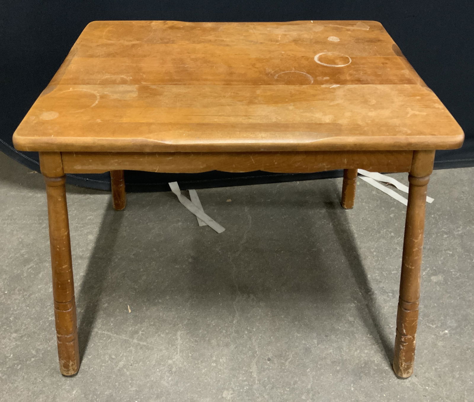 Vintage Carved Wooden Splayed Leg Side Table (1 of 8)
