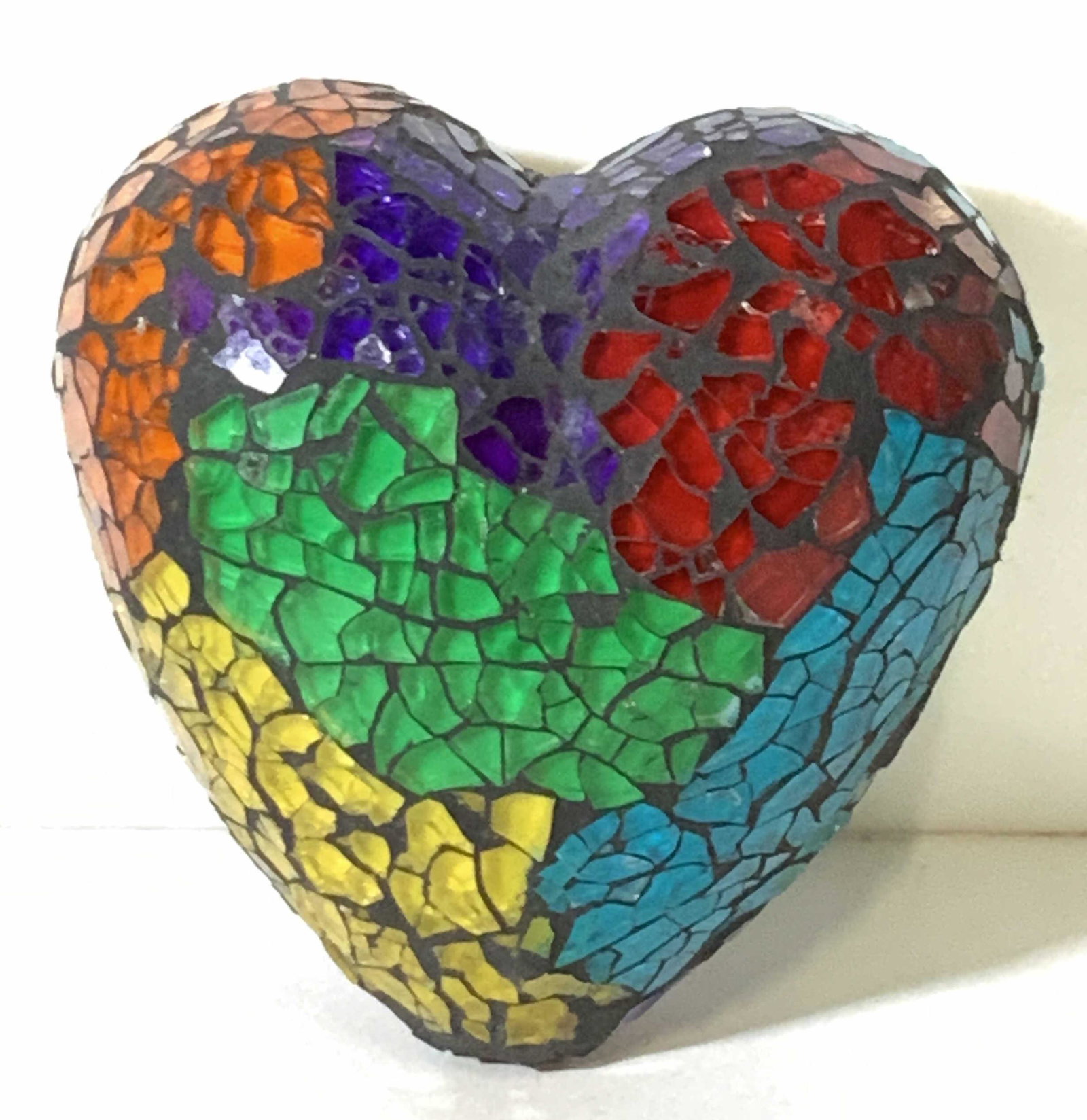 Mosaic Glass & Clay Heart Figural (1 of 6)