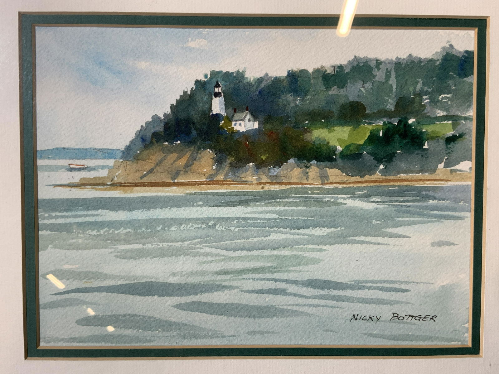 NICKY BOTTGER Signed Seashore Watercolor (1 of 7)