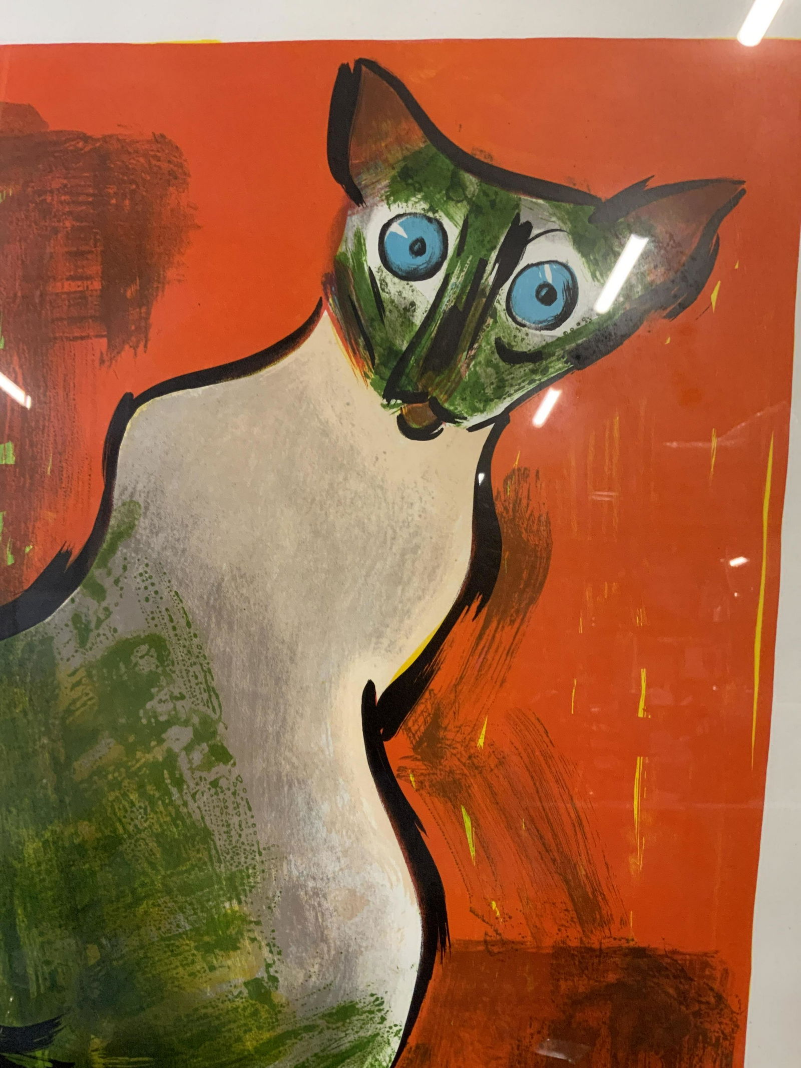 DAVID GEORGE Signed Siamese Cat Artwork (1 of 5)