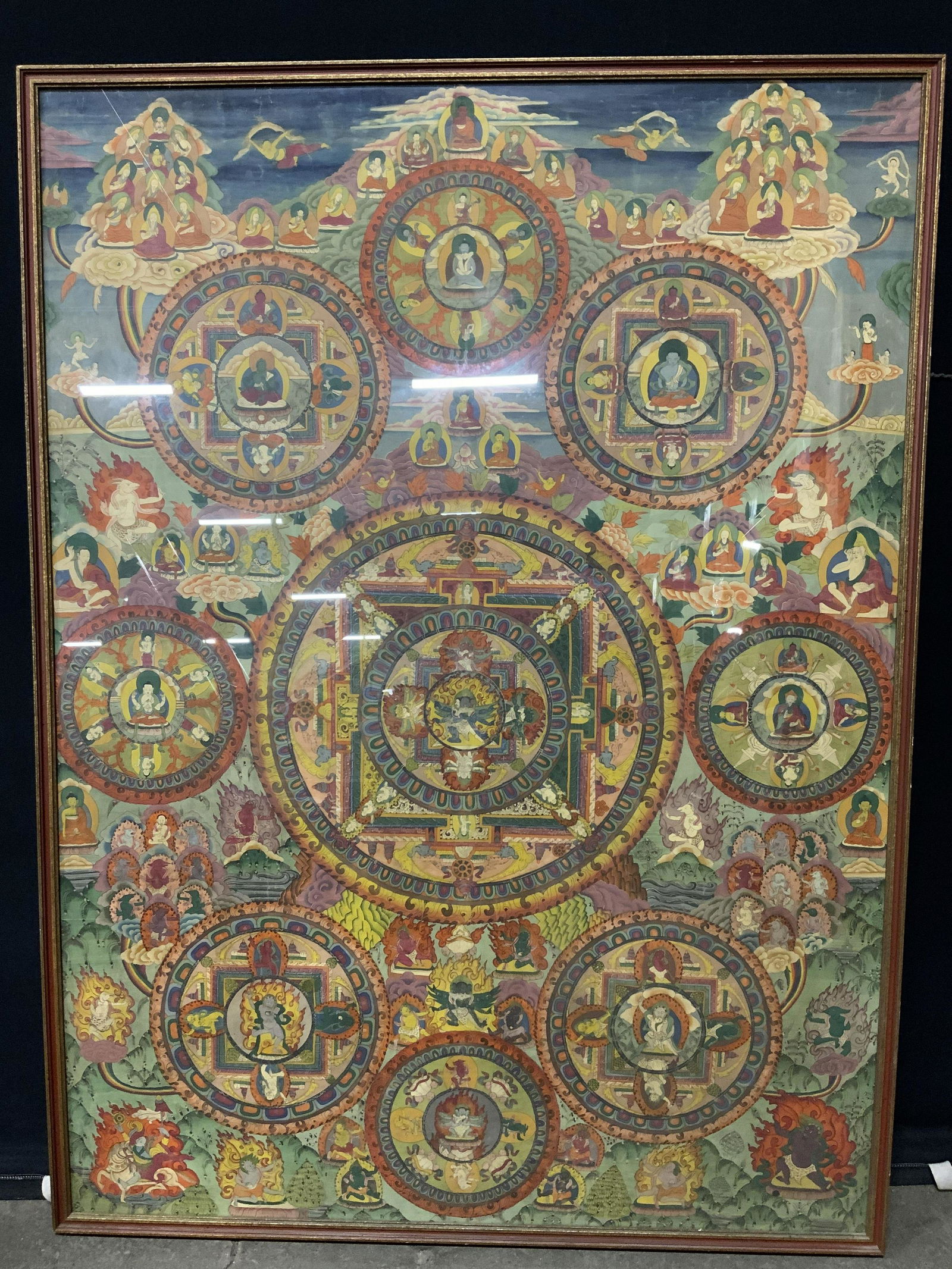 Framed Hindu Gods & Goddesses Painting Artwork (1 of 12)