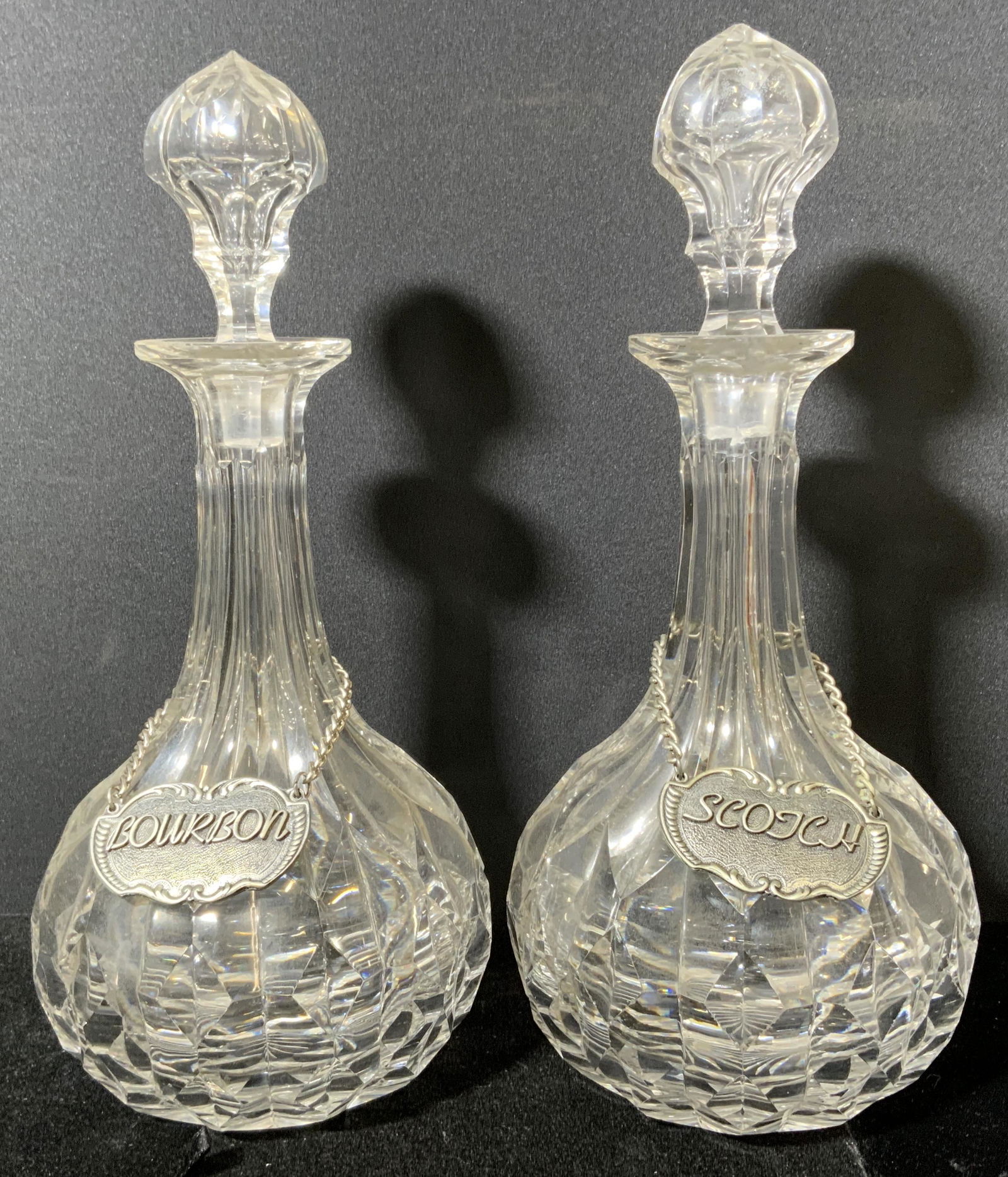 Pair Cut Glass Decanters (1 of 7)