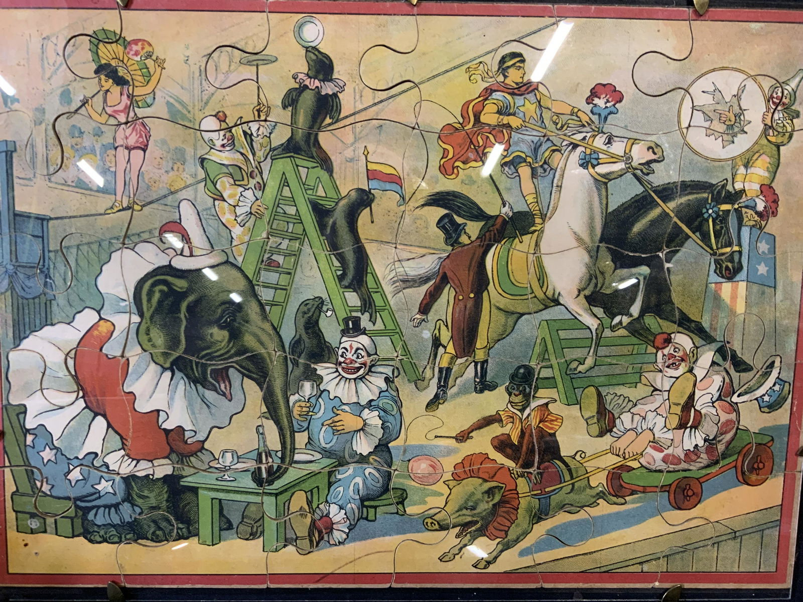Vintage Encased Circus Performers Puzzle (1 of 4)