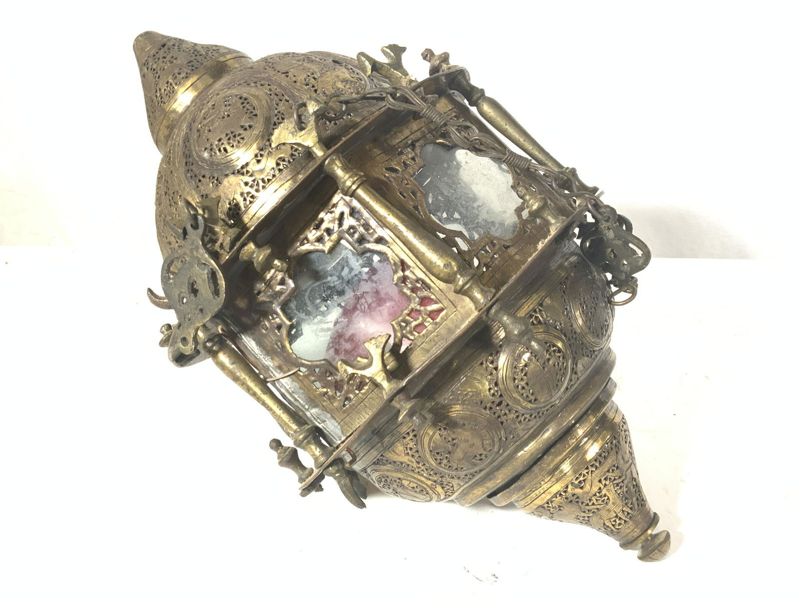 Vintage Etched Brass Hanging Thurible (1 of 10)