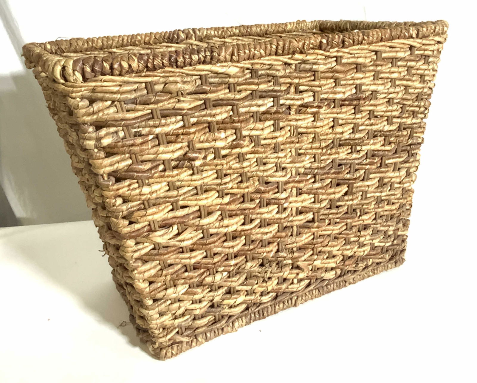 Vintage Woven Straw Rectangular Basket (1 of 8)