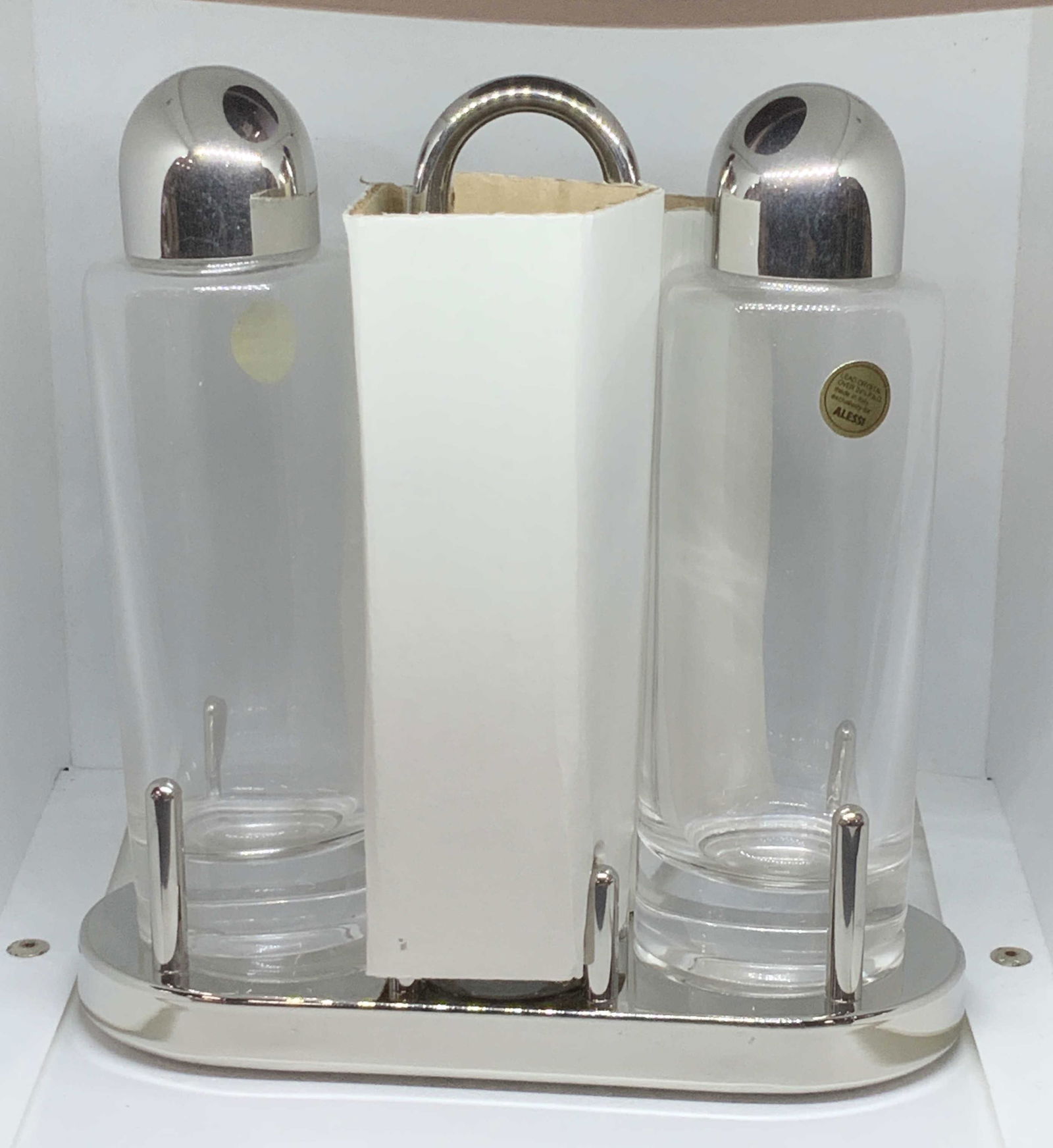 2 Sets ALESSI Crystal Oil & Vinegar Jars, Italy (1 of 6)