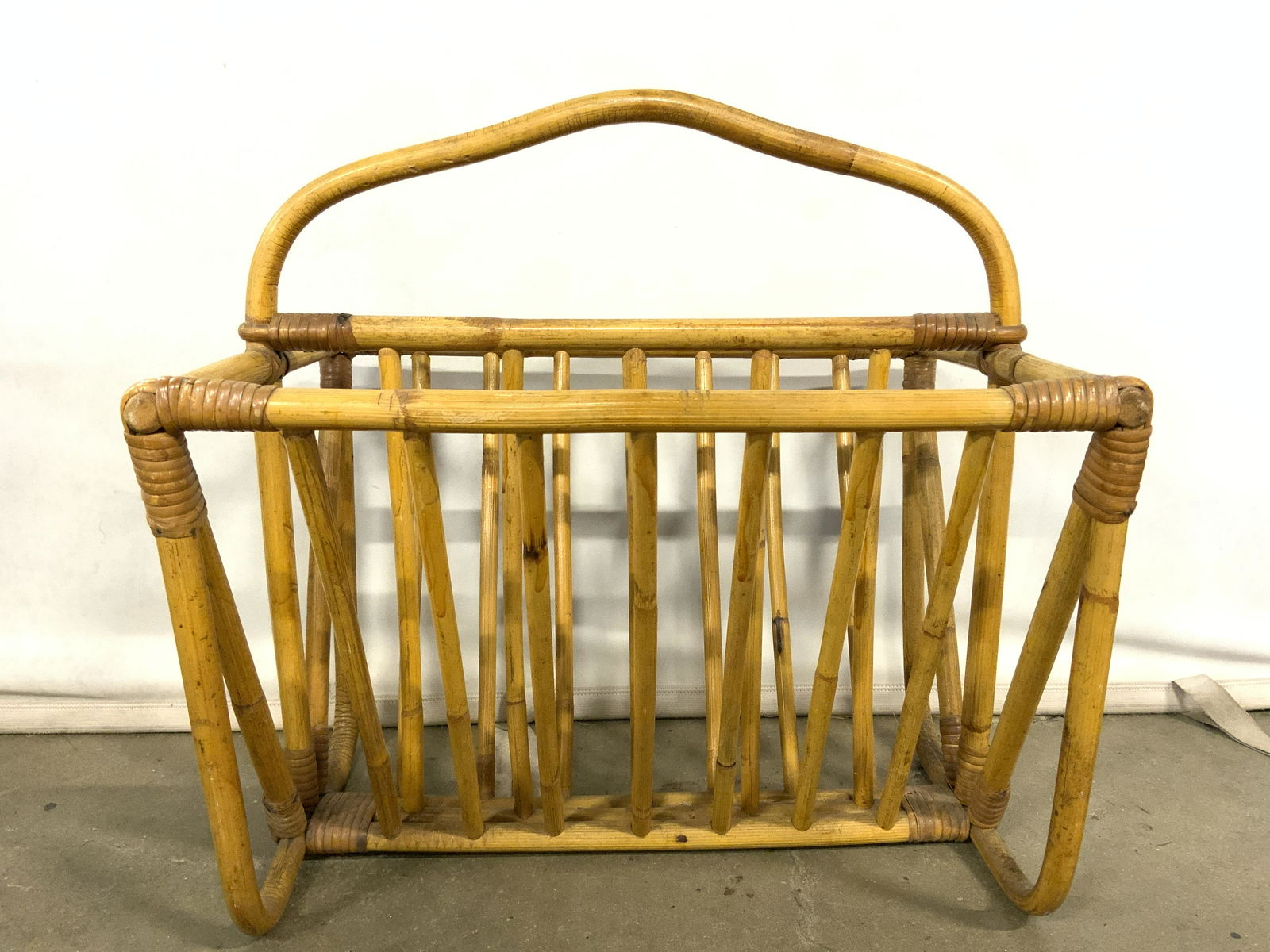 Vintage Bamboo Magazine Rack (1 of 9)