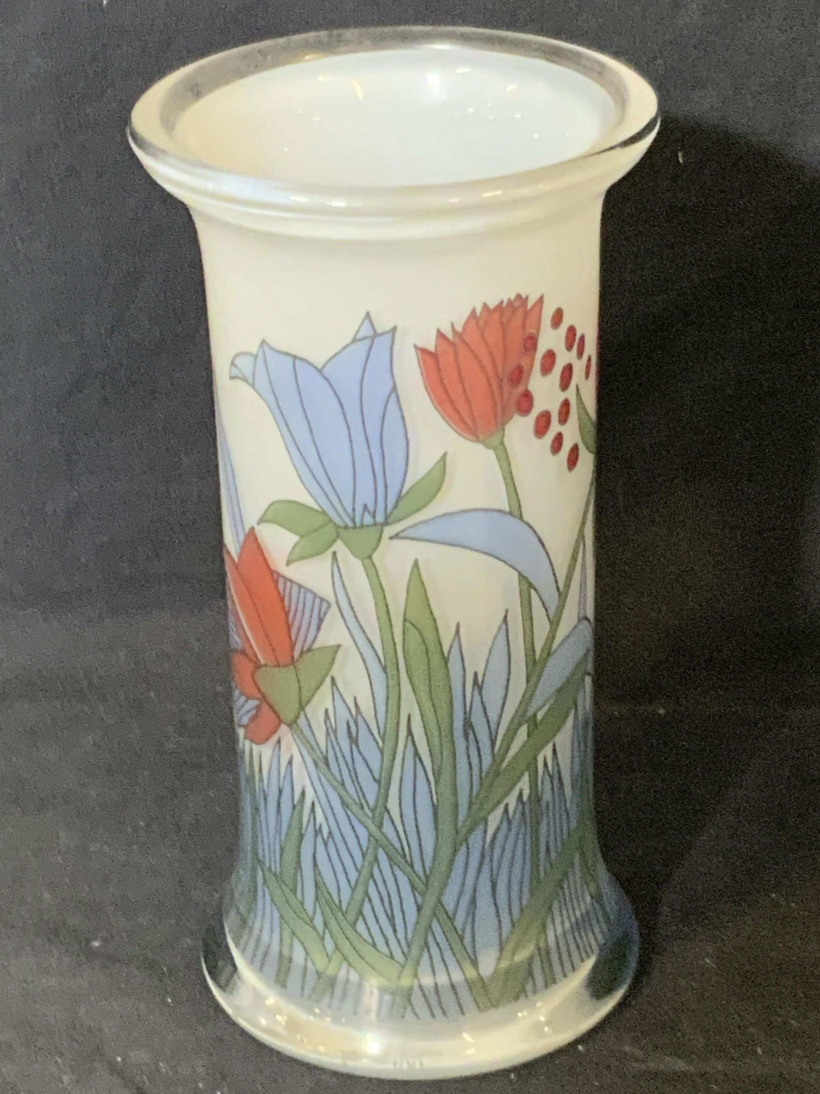 JAHRE ROSENTHAL German Floral Art Glass Vase (1 of 10)