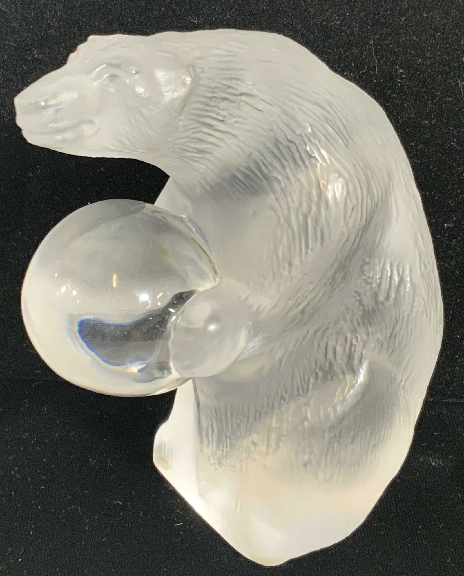 SEVRES French Crystal Polar Bear Figural W/ Ball (1 of 8)