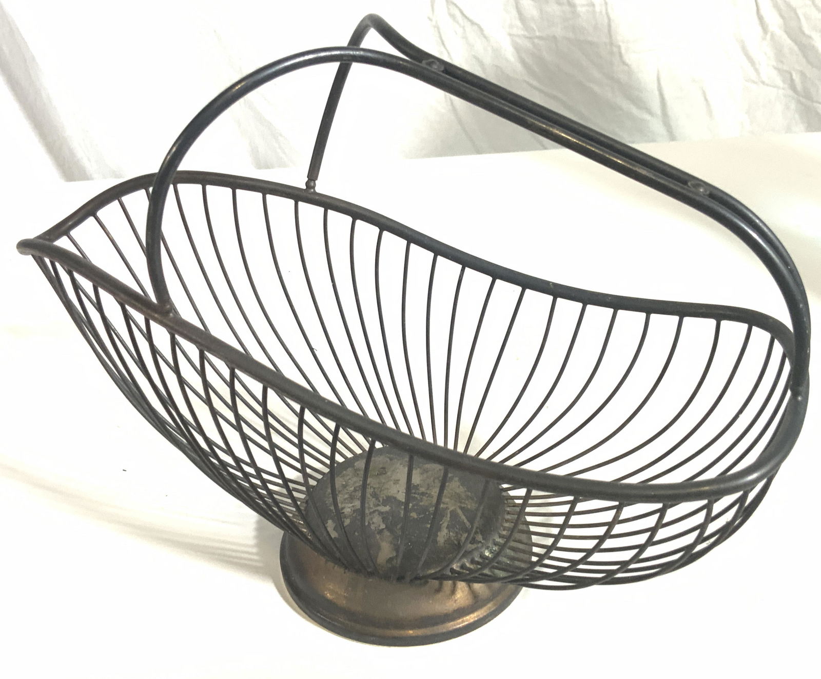 Vintage PM Signed Italian Metal Bread Basket (1 of 8)