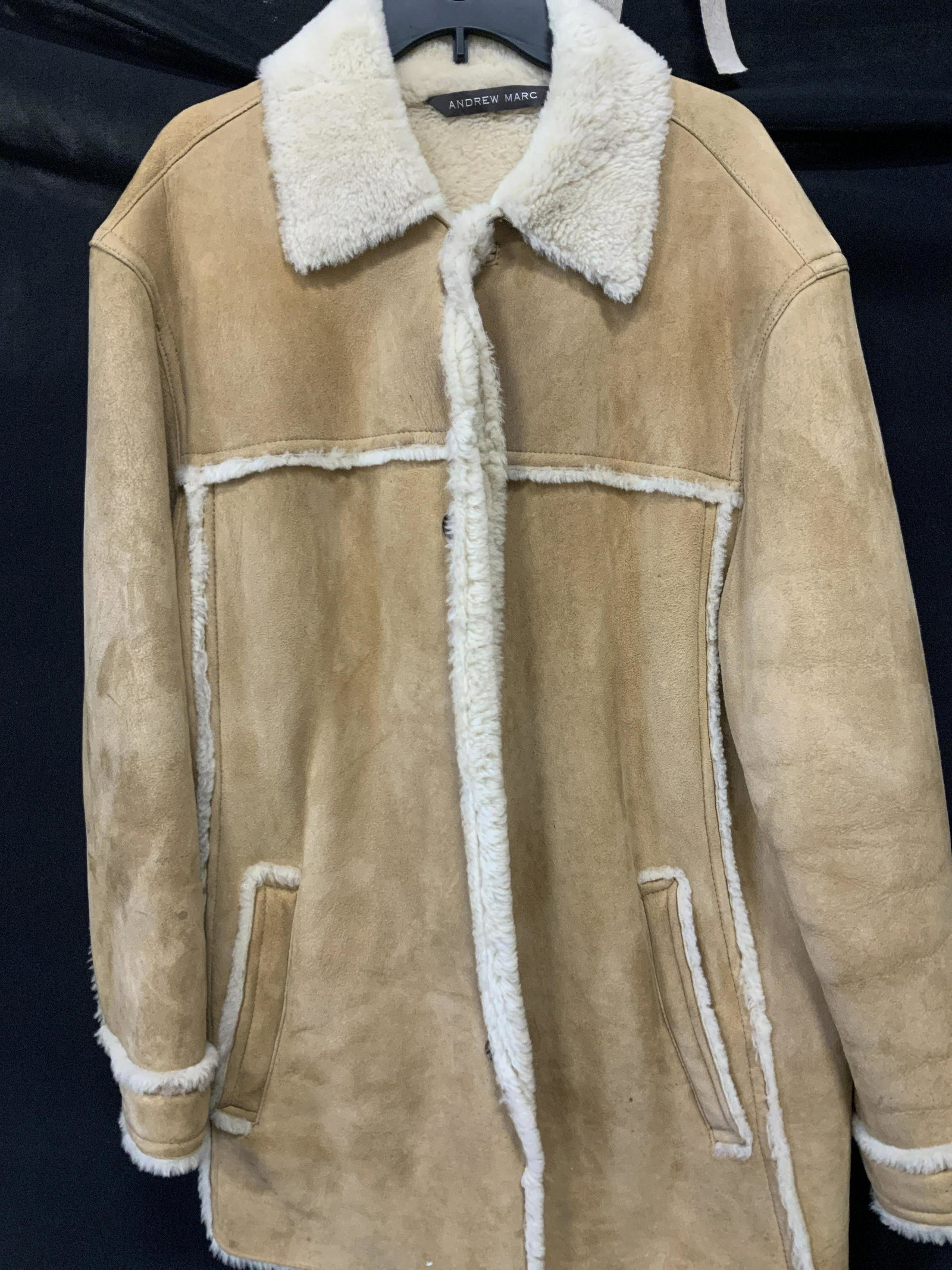 ANDRE MARC Shearling and Suede Winter Coat (1 of 14)
