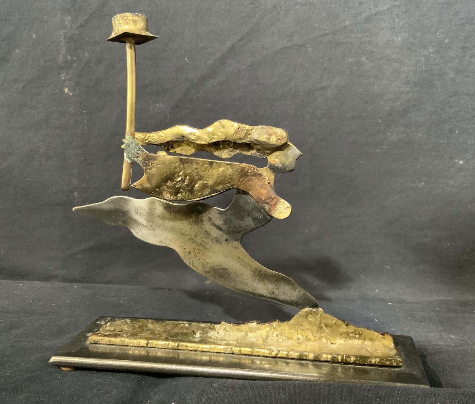 Bronze Angelic Girl Candleholder Sculpture (1 of 5)