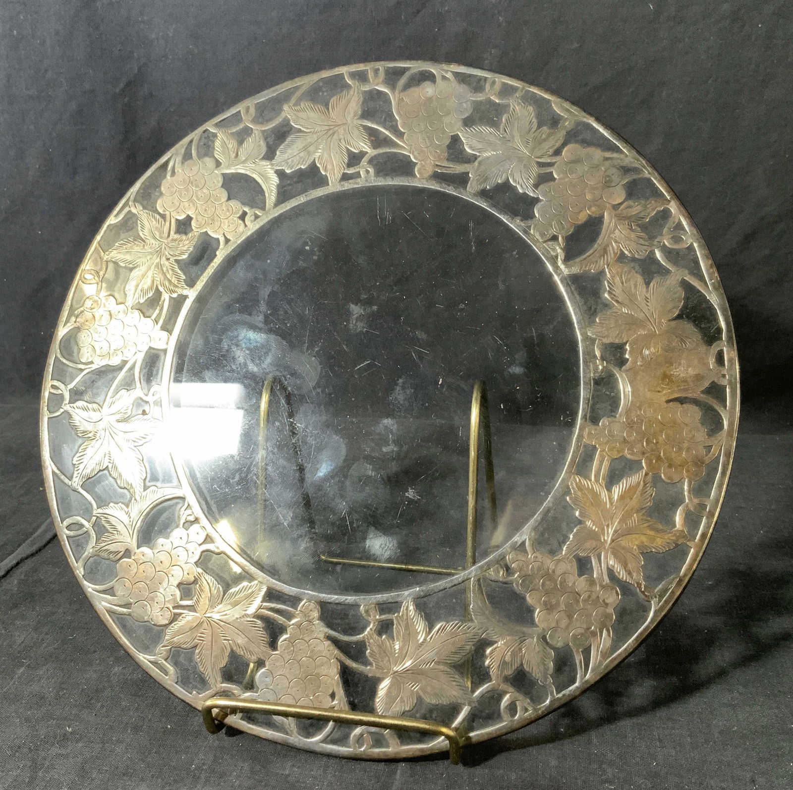 Sterling Silver & Glass Platter (1 of 6)
