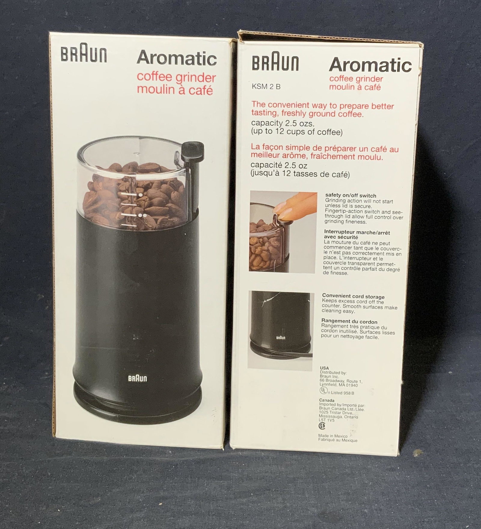BRAUN Set of 2 Aromatic Coffee Grinders in Box (1 of 4)