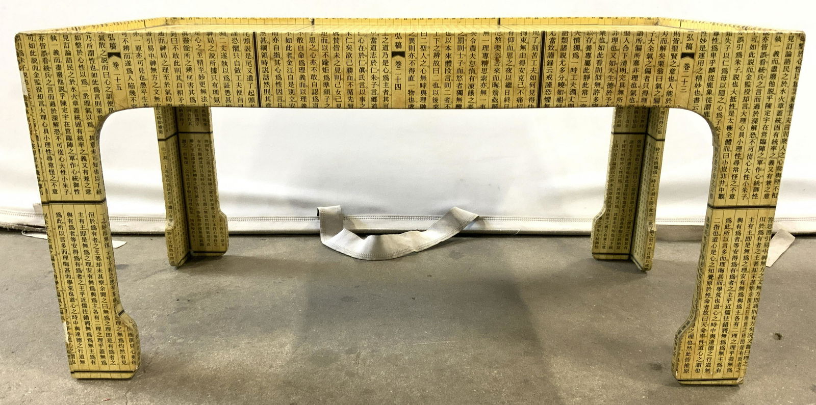 Decoupage Asian Footstool W Asian Characters (1 of 10)