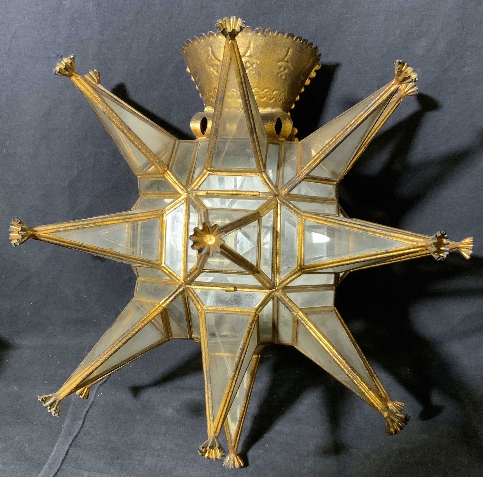 Vintage Starburst Metal & Glass Candle Holder (1 of 10)