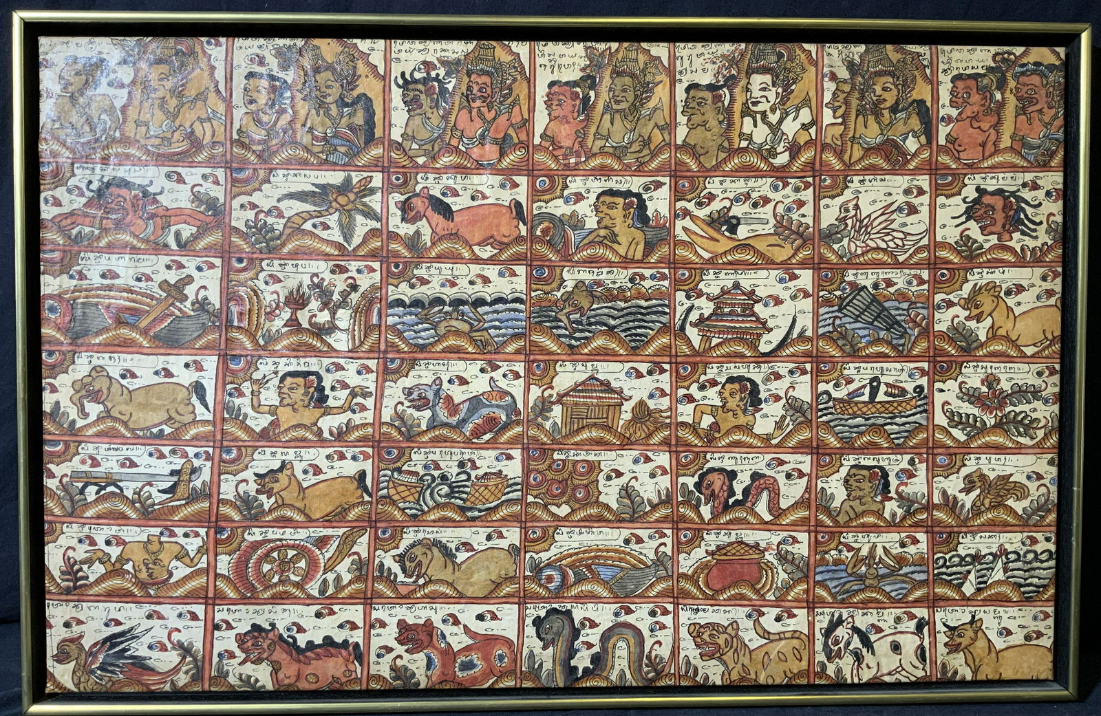 Deity and Mythical Creature Grid Acrylic on Canvas (1 of 12)