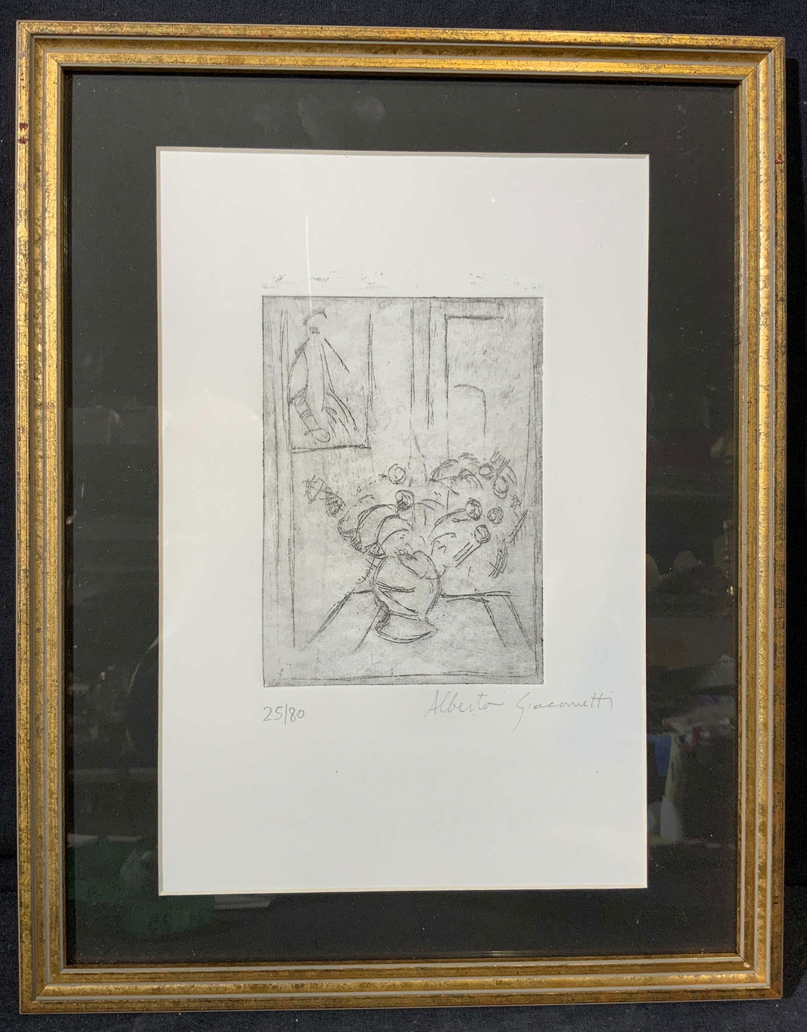 ATTR ALBERTO GIACOMETTI Sign Flower Vase Engraving (1 of 12)