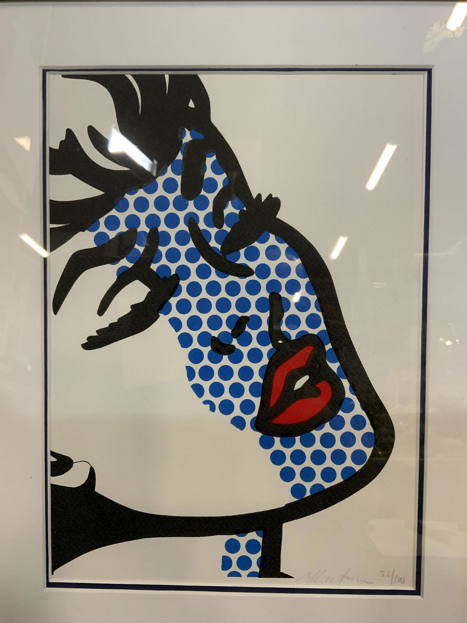 ATTR ROY LICHTENSTEIN Signed Portrait  Lithograph (1 of 9)