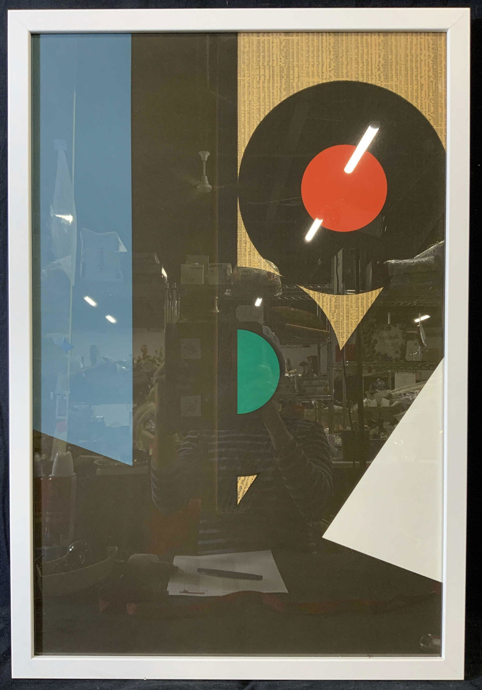 ATTR RAY ELMAN Serigraph w Collaged Elements (1 of 10)