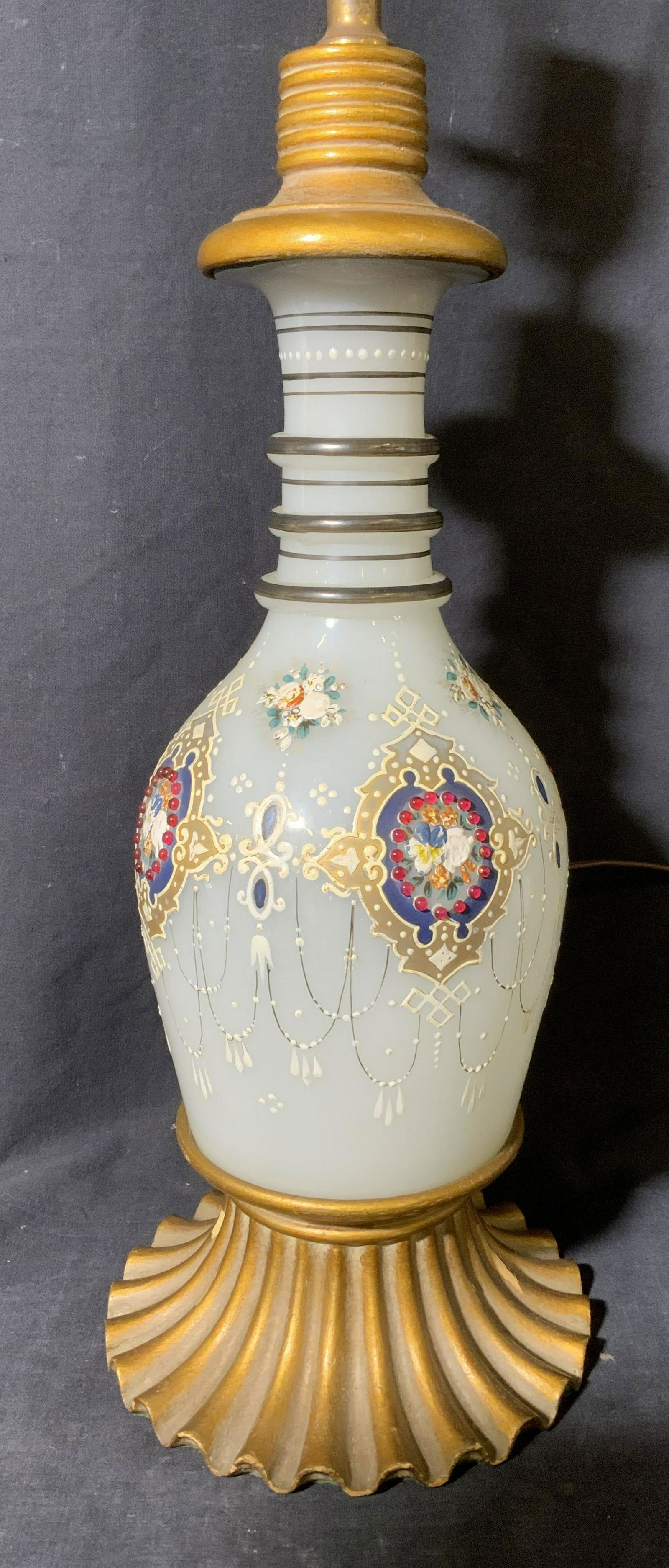 Vintage Art Glass Tabletop Lamp (1 of 10)