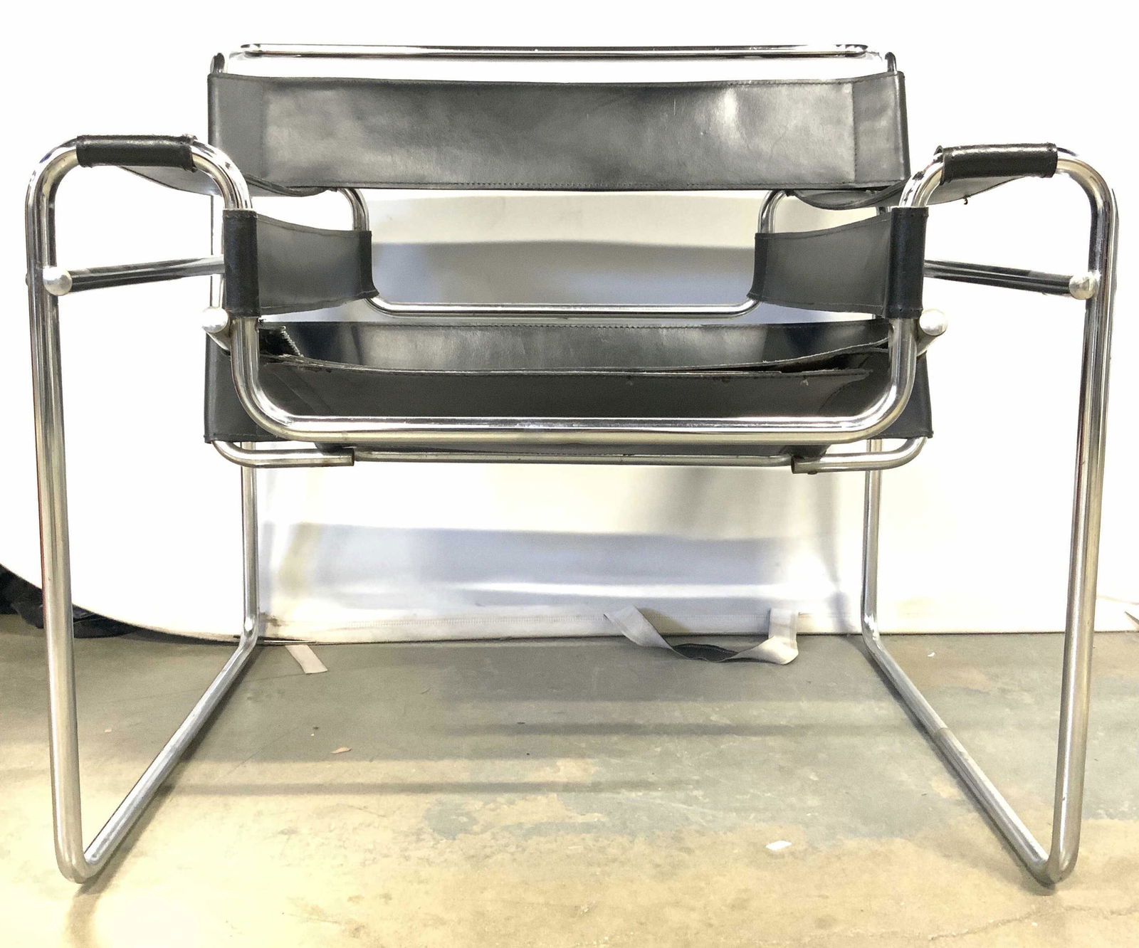 WASSILY Style Chair Black W Leather (1 of 11)