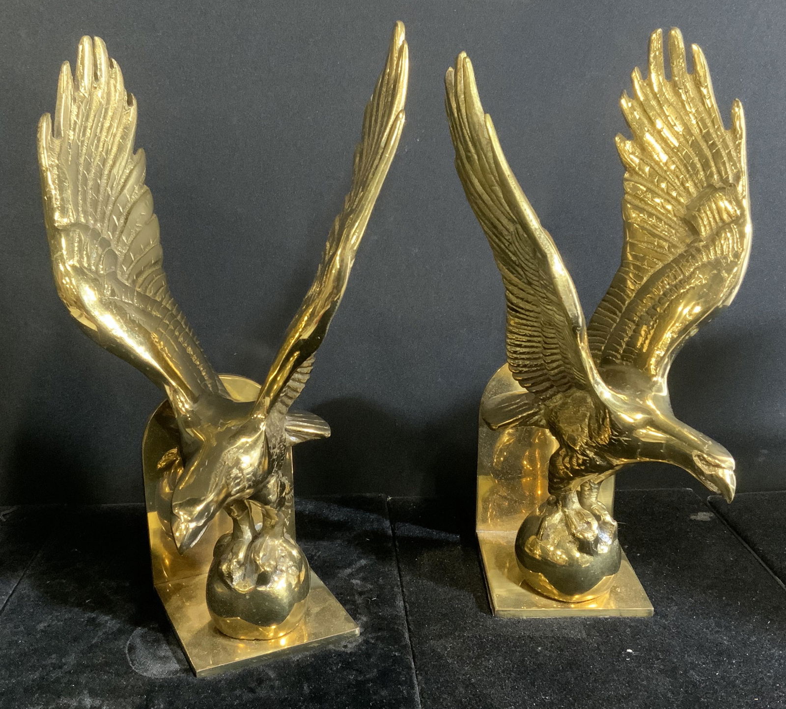 Solid Brass Eagle Bookends, England (1 of 11)