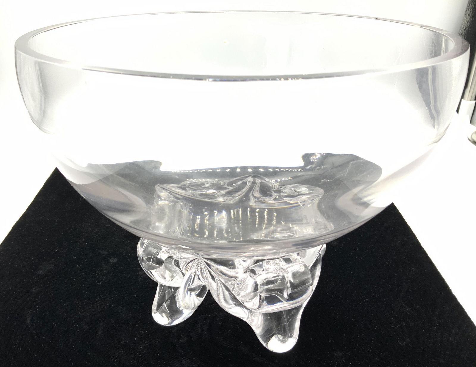 Footed Crystal Glass Bowl Centerpiece (1 of 9)