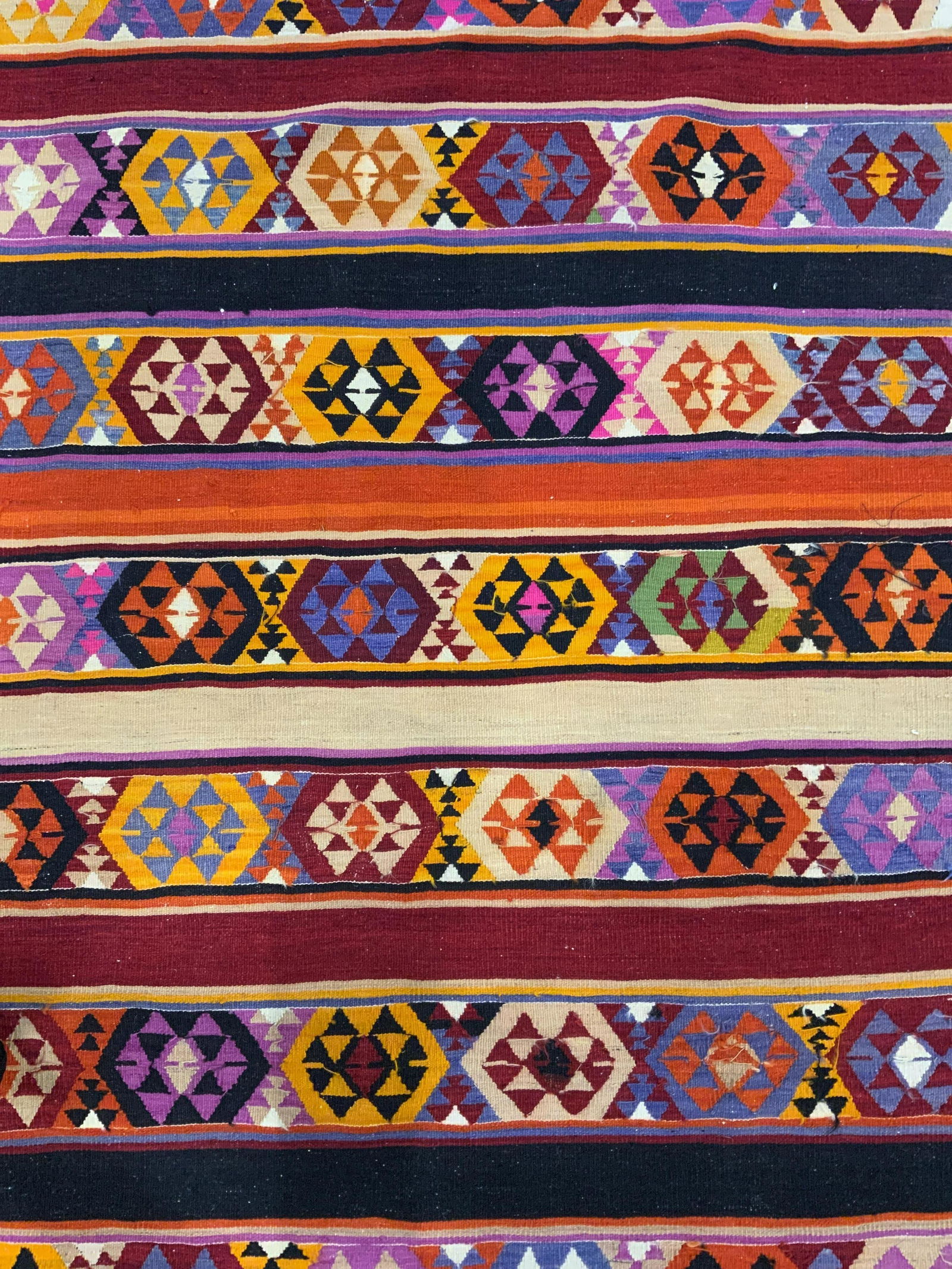 Vntg Handmade Tribal Style Wool Rug (1 of 10)